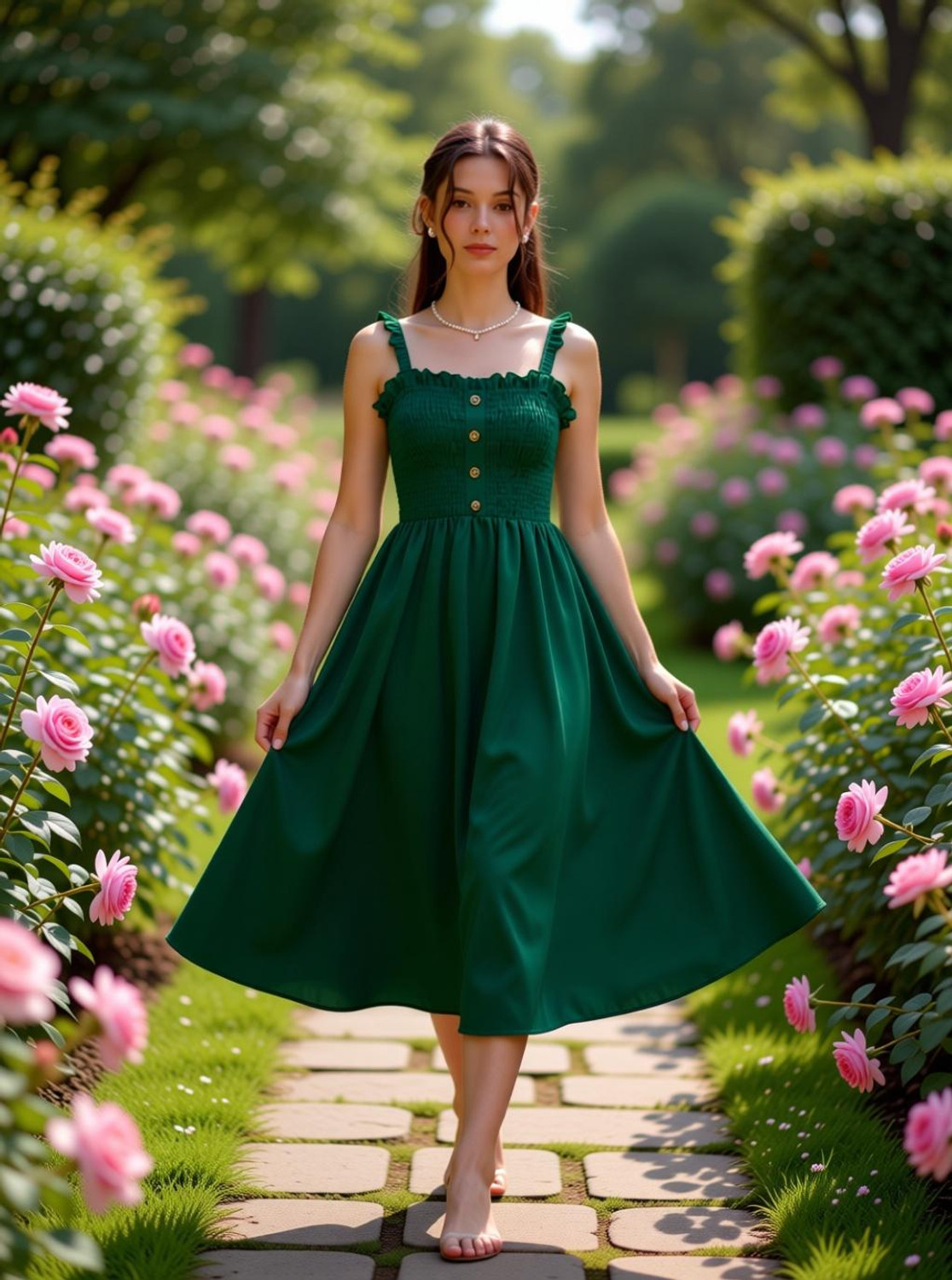 Sidha Apparels Women A-line Green Dress Price in India - Buy Sidha Apparels Women...