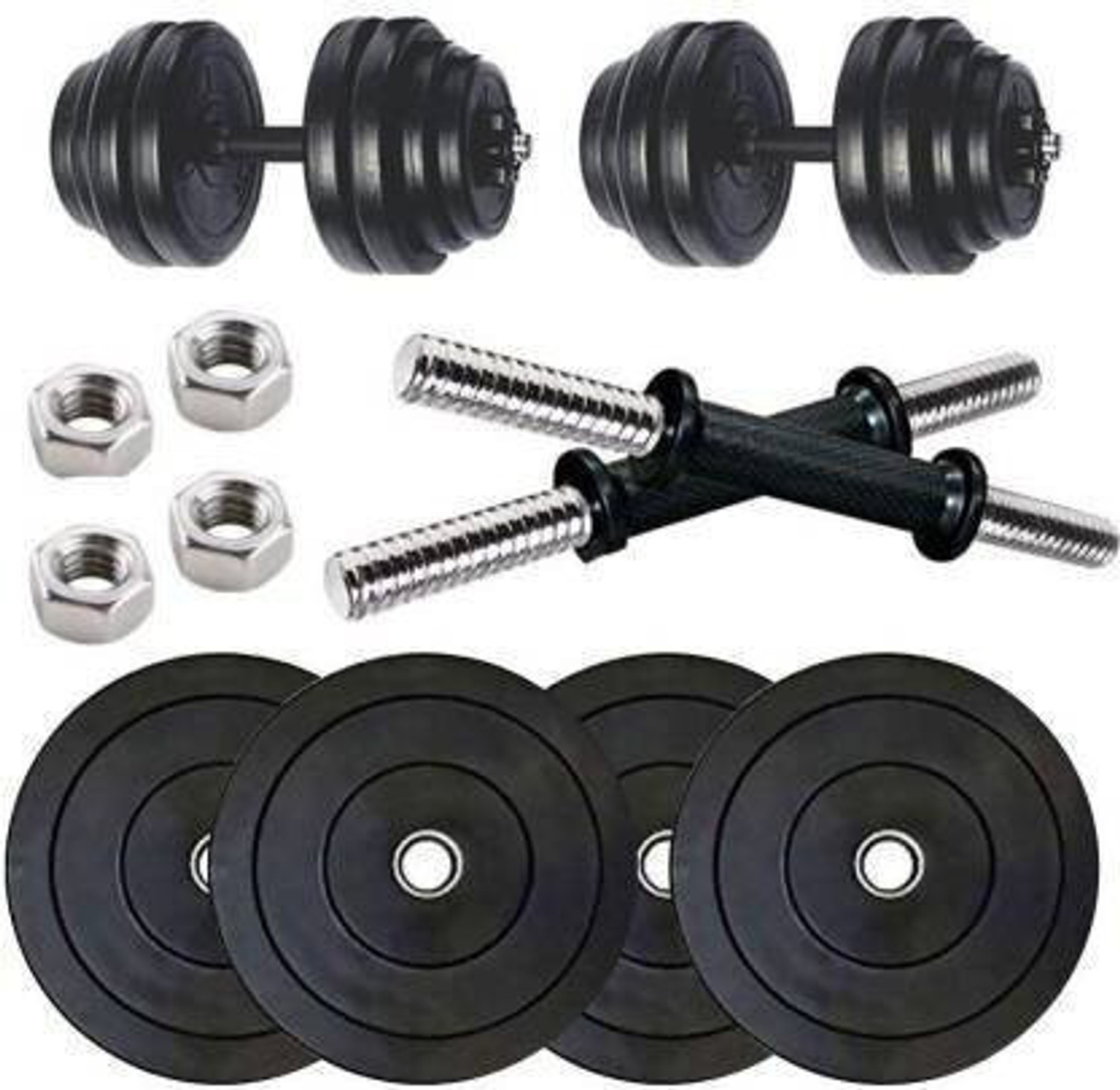 Image of BAPTIZO fitness 10 KG PVC Dumbbell Set for home exercise Adjustable Dumbbell (10 kg)