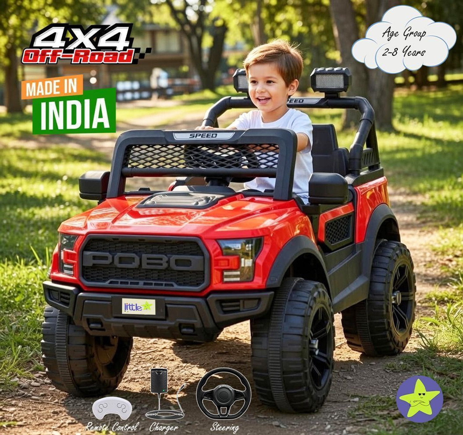 LITTLE RIDES Jeep Battery Operated Ride On