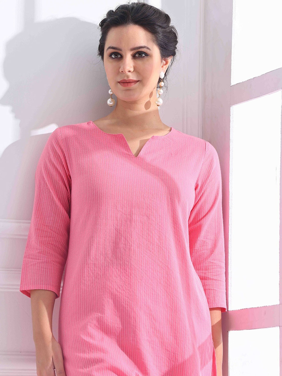 Image of FABZARI Women Viscose Rayon Kurta Pant Set