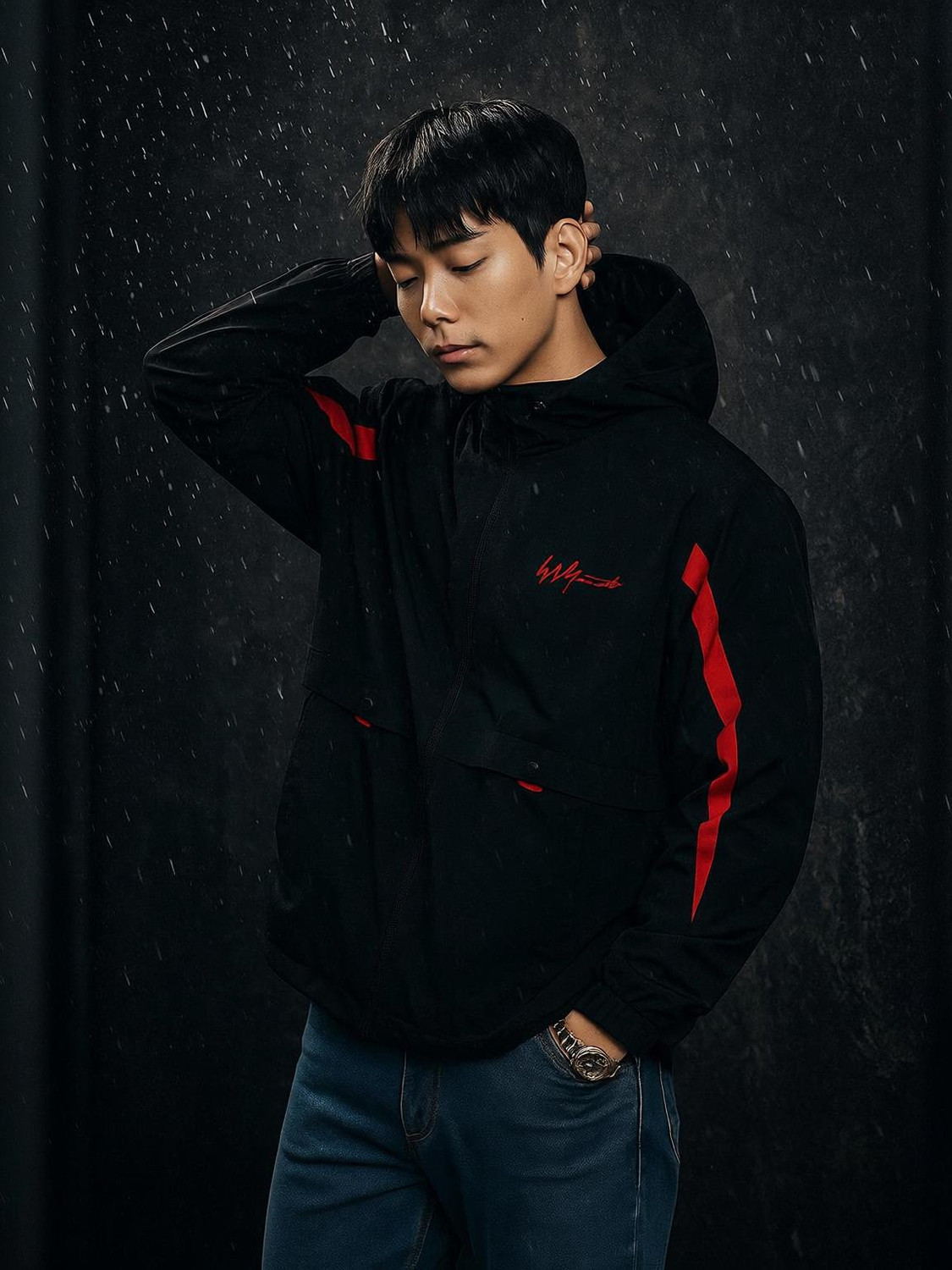 Image of Dogit Men Printed Biker /Riding Jacket