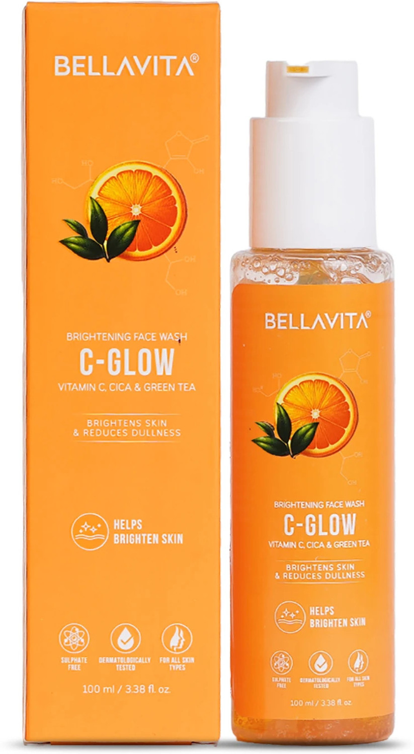 BELLAVITA Vitamin C Glow Facewash for Oil Control, Brightening, Acne & Sensitive...