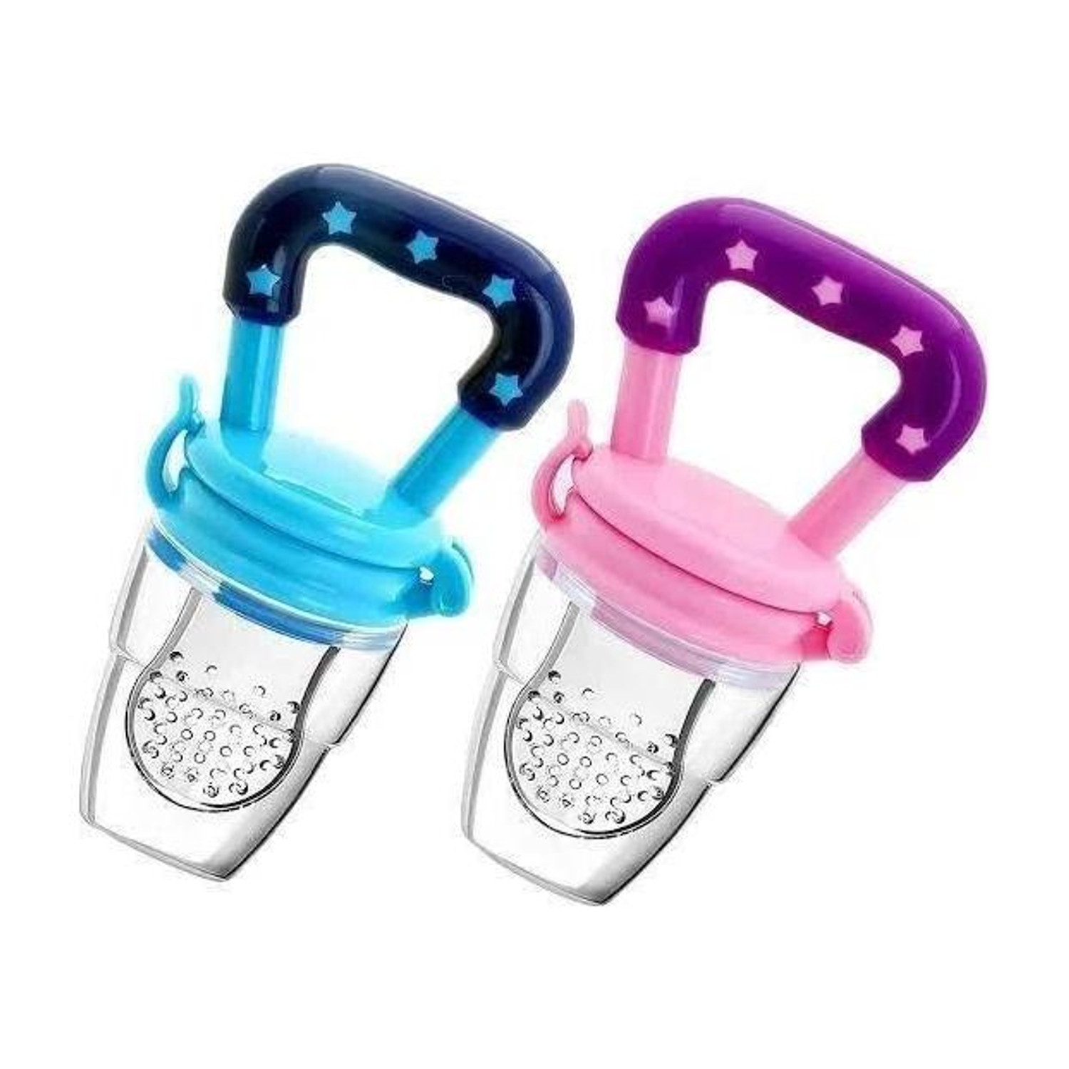 Image of Smiley mia Baby Pack of 8 combo set for teething, feeding & Grooming product for daily need - Silicone (MultiColor 8pc)