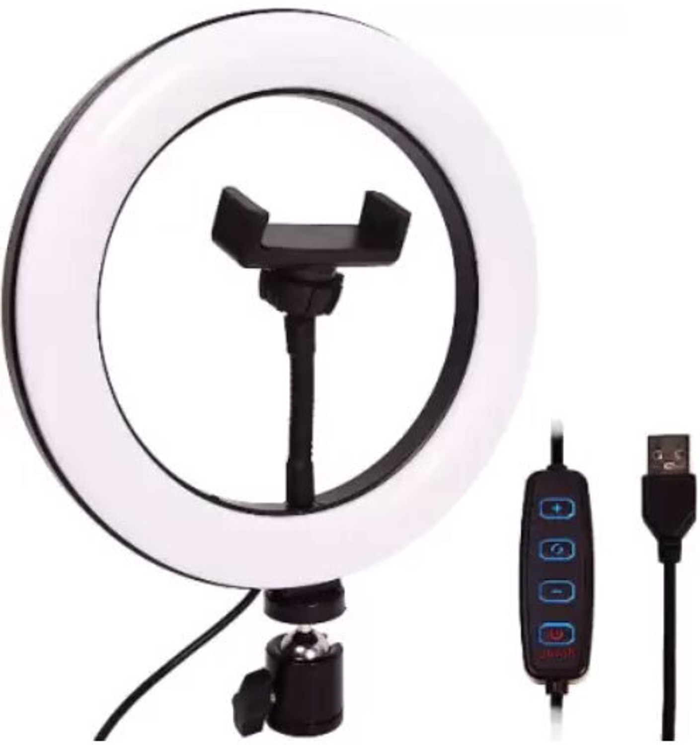 Image of GADGETSWAY 46 CM (18 inch) Big LED Ring Light with 3 Holder Dimmable Lighting Ring Flash (White Light, Natural Light)