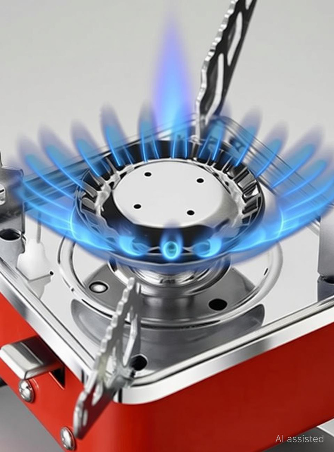Image of TECHEL Mini Portable Square Shaped Gas Burner Camping Stove Wiyhout Cylinder NBM31 Stainless Steel Manual Gas Stove (1 Burners)
