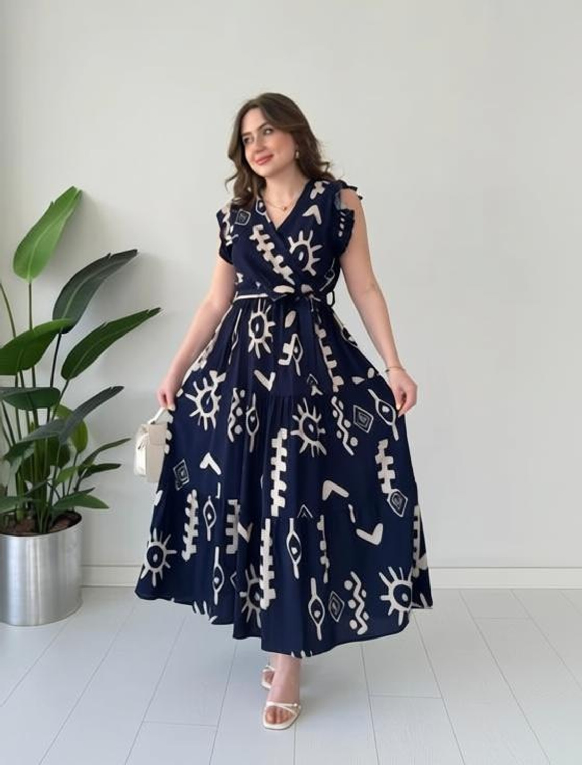 Image of Lilots Women A-line Multicolor Knee Length Dress