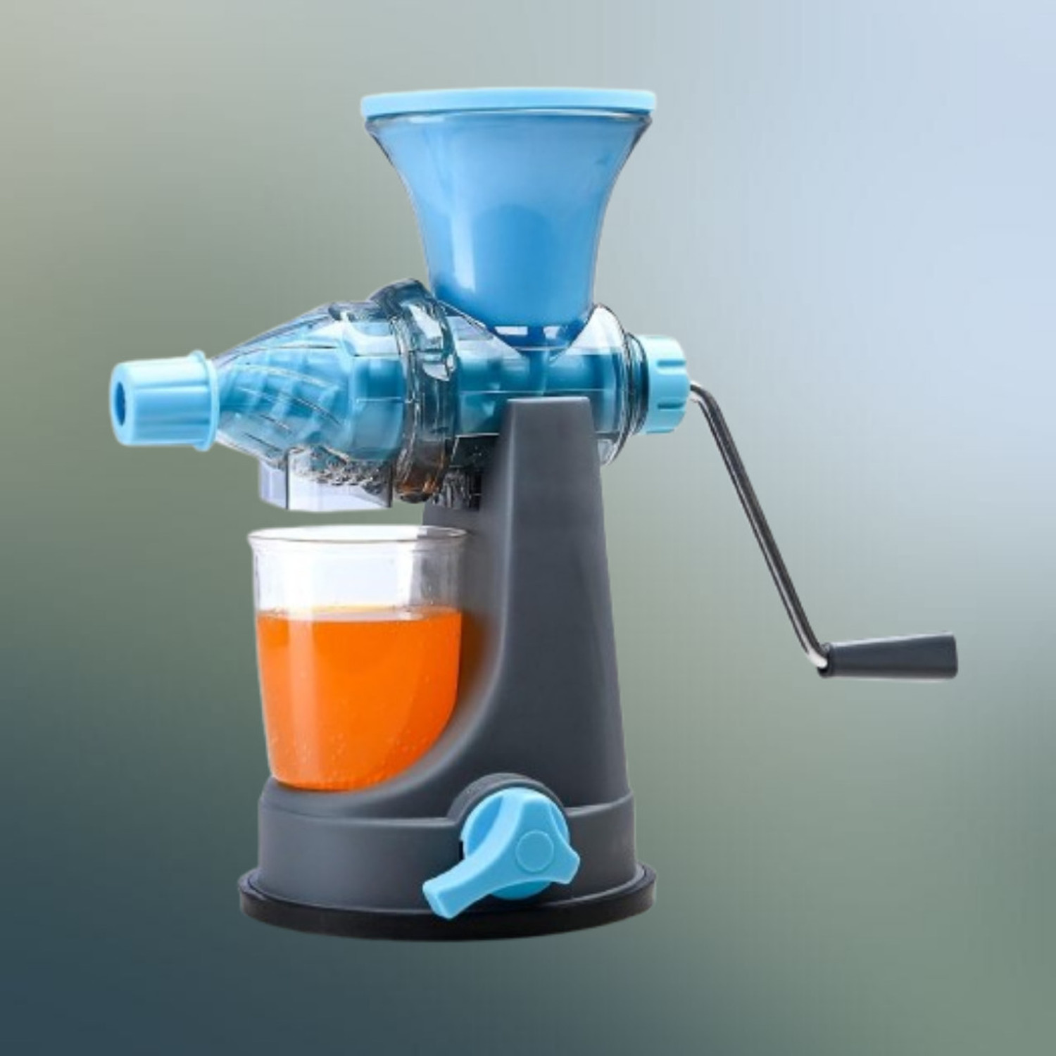 Image of Hemovia Plastic Portable Electric USB Juicer Bottle Blender Hand Juicer | 400ML Multi Colour Hand Juicer (Blue)