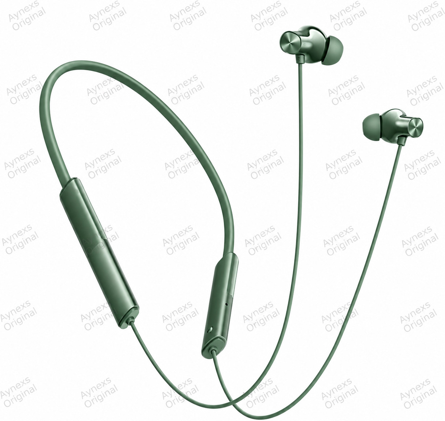 Image of AYNEXS ORIGINAL for Realm Buds Wireless 3 Neo Bluetooth Neckband with 13.4mm Bass Driver Bluetooth Headset (32H Playtime, ENC Noise Cancellation, Green, In the Ear)