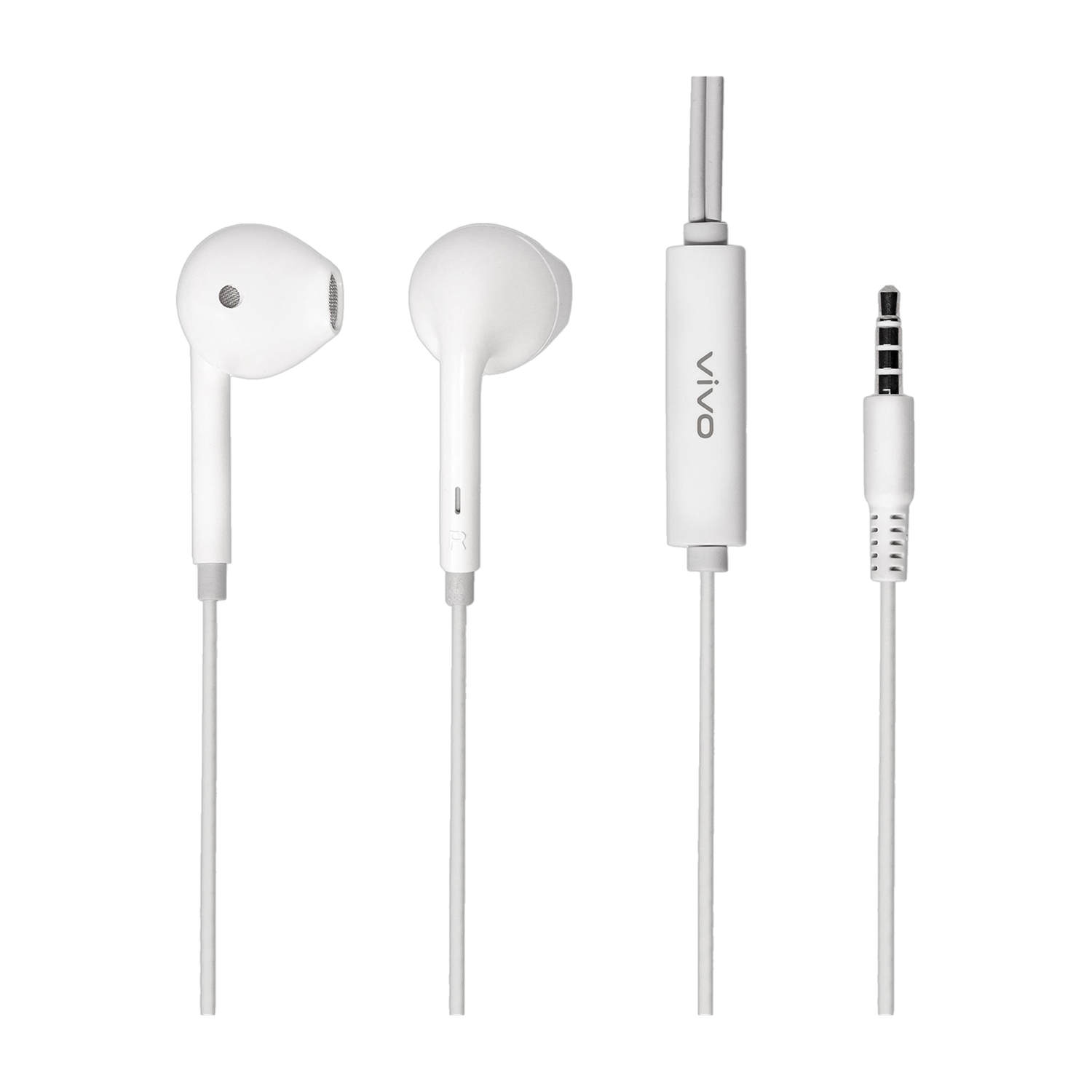 Image of vivo Semi-In-Ear XE160 3.5mm jack Wired Earphones(Professional tuning) Wired Headset (White, In the Ear)