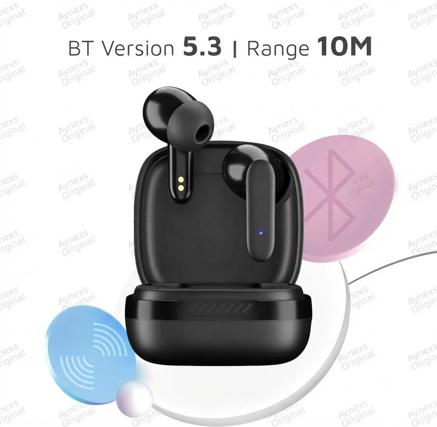Image of AYNEXS ORIGINAL TWS Bluetooth Earbuds Compatible With Sam-sug Buds 2 Pro In Ear Headphones Bluetooth Headset (Purple, True Wireless)