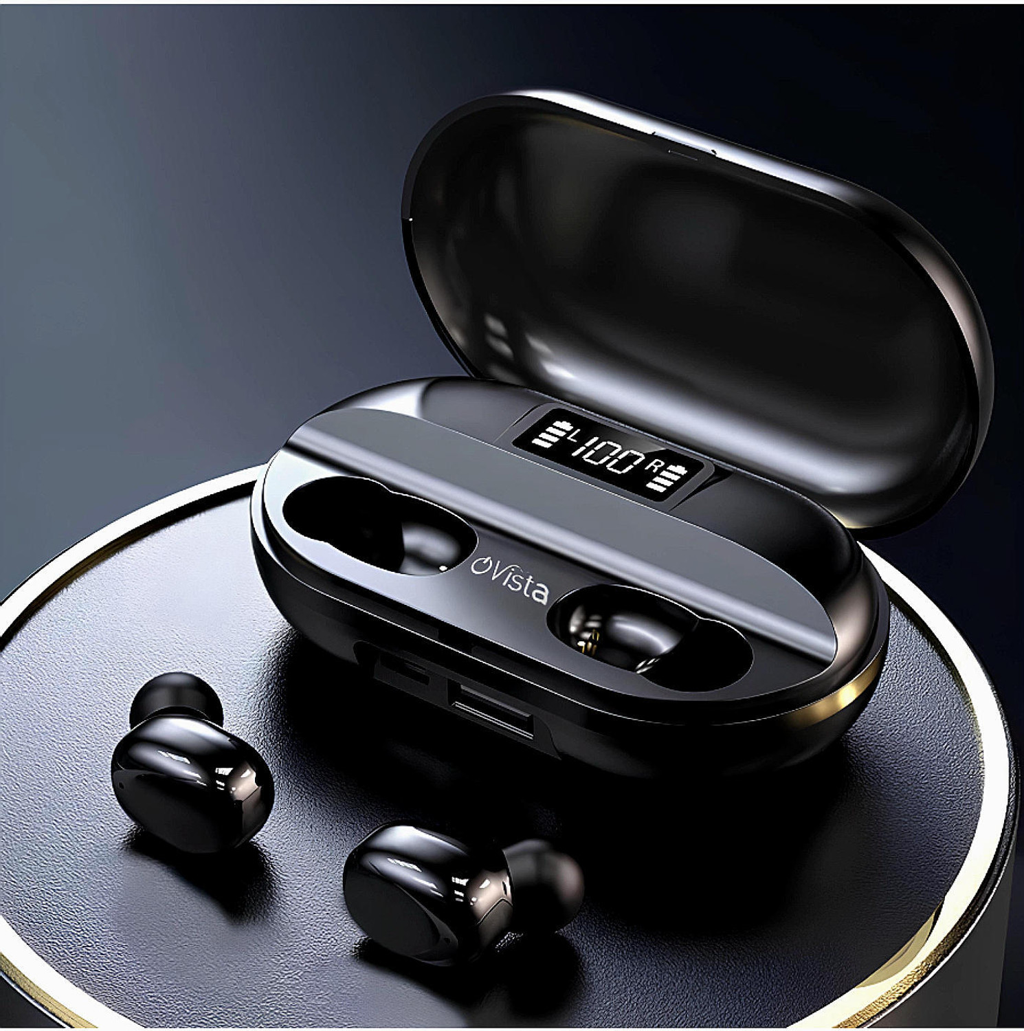Image of Thirty First Truly Wireless Bluetooth Earbuds 3 Pro with up to 32dB Active Noise Cancellation Bluetooth Headset (Blue, In the Ear)