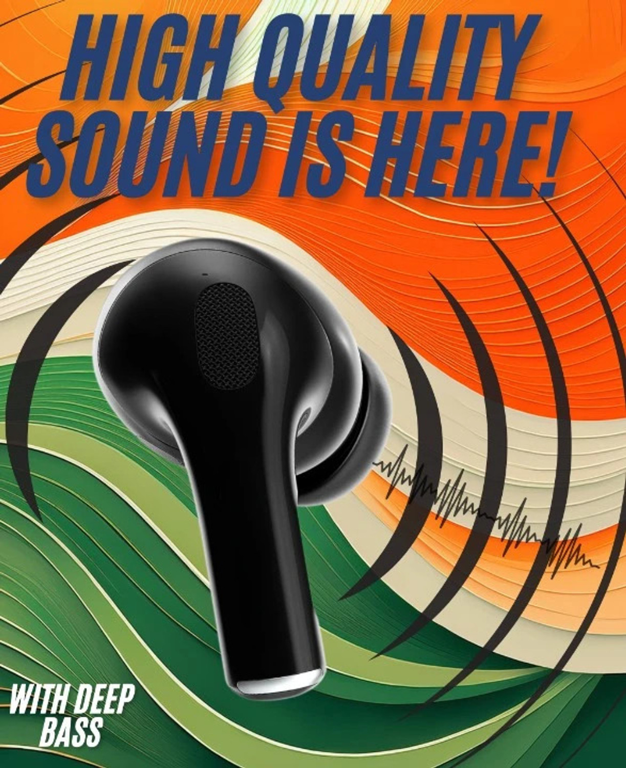 Image of NS WORLD Thunderbuds PRO 1 | BT Bass | Top Tws Earphone | Touch Earbuds & Airbuds Bluetooth Headset (Black, True Wireless)