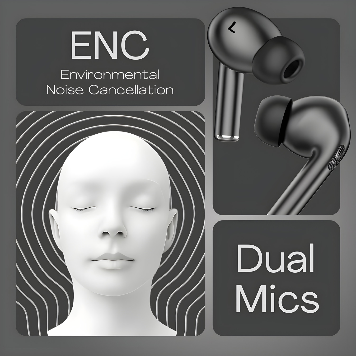 Image of house of common Master buds Core ANC | 49dB 6 Mic ENC, 48Hr Playtime, Hi-Res Audio 3E Bluetooth Headset (Black, True Wireless)
