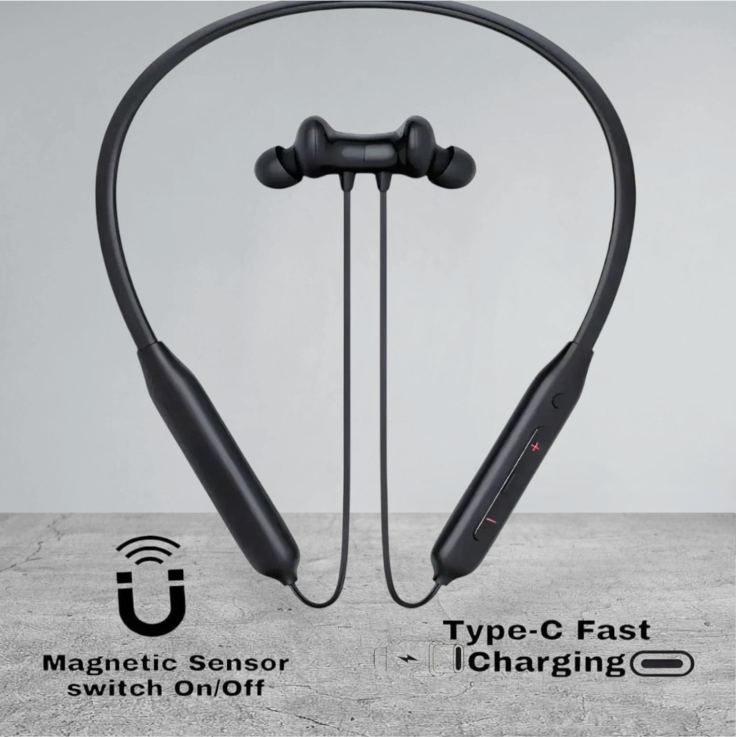 Image of house of common Earbuds Buds Air 6 Upto 40Hrs Playtime ANC, Sweatproof Design, HD Bass GG Bluetooth Headset (Black, True Wireless)