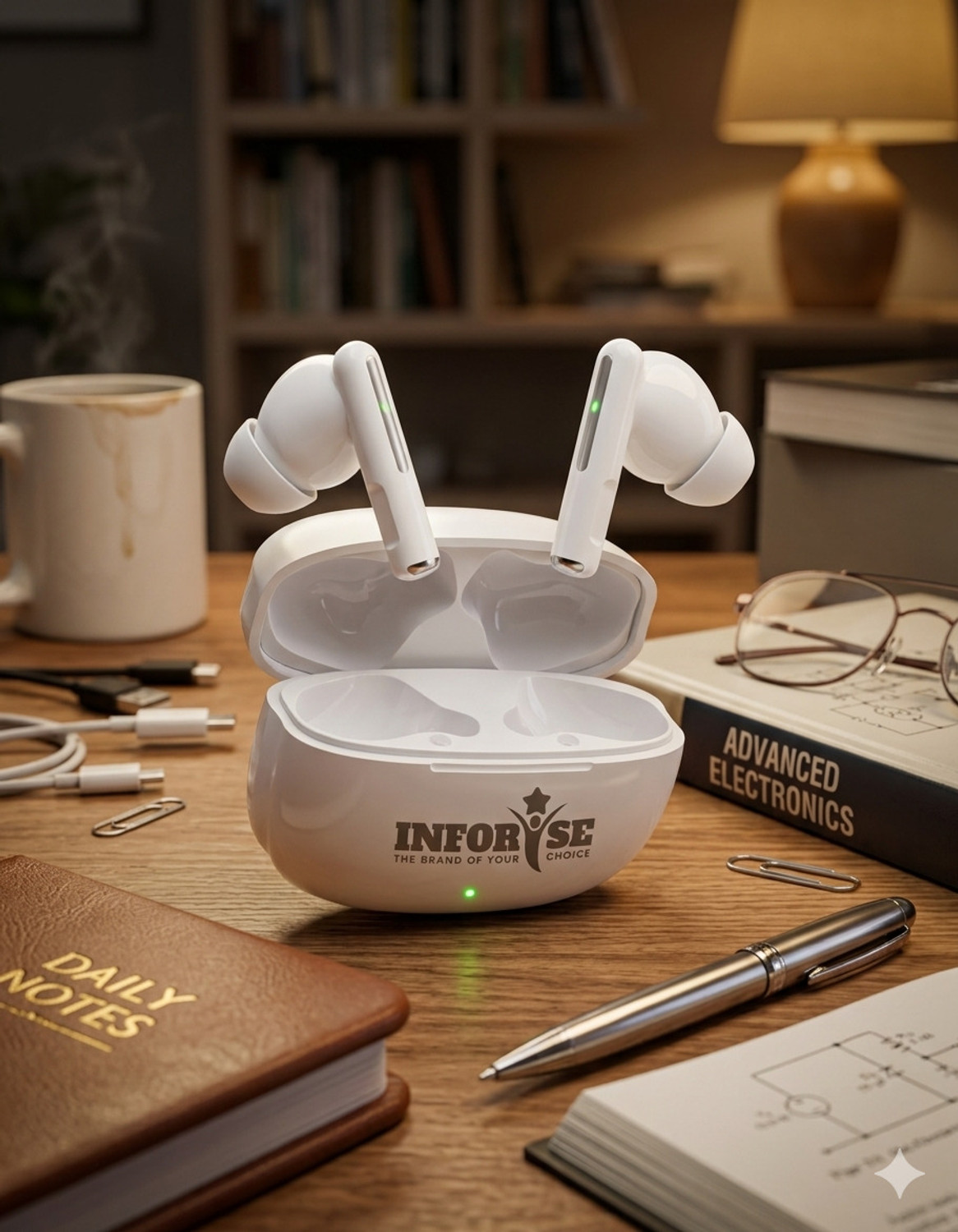 Image of INFORISE new C M F474 | Storm Max 40Hr Music Time HD TWS Earbuds| Airdopes HIPHOP Earbuds Bluetooth Headset (Yellow, True Wireless)