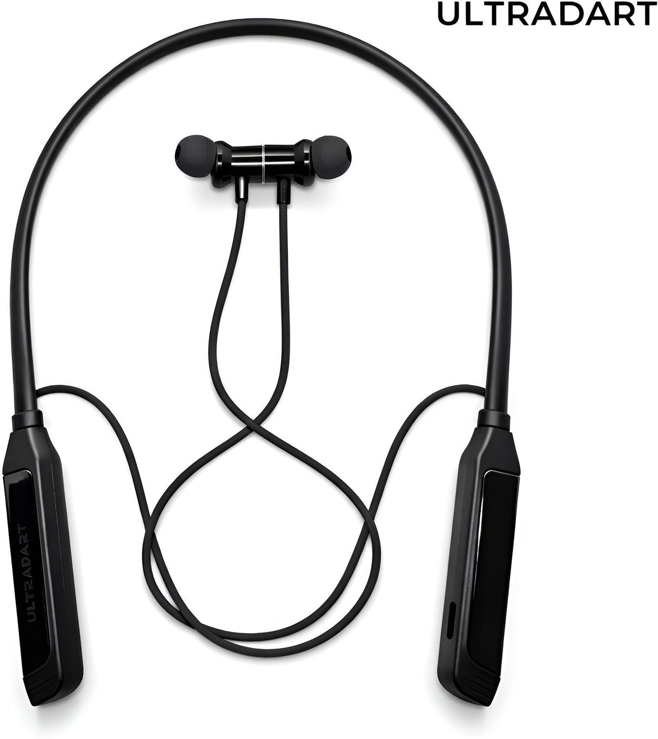 Image of ULTRADART Wireless Neckband with 48H Battery, Magnetic Auto On /Off & Type-C Fast Charging Bluetooth Headset (Black, In the Ear)