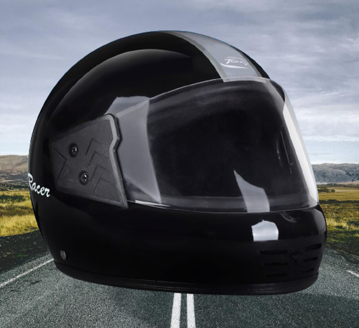 Image of Riybro Full Face ISI Marked High Material with Adjustable strap for Men & Boy Riding Motorbike Helmet (Red)