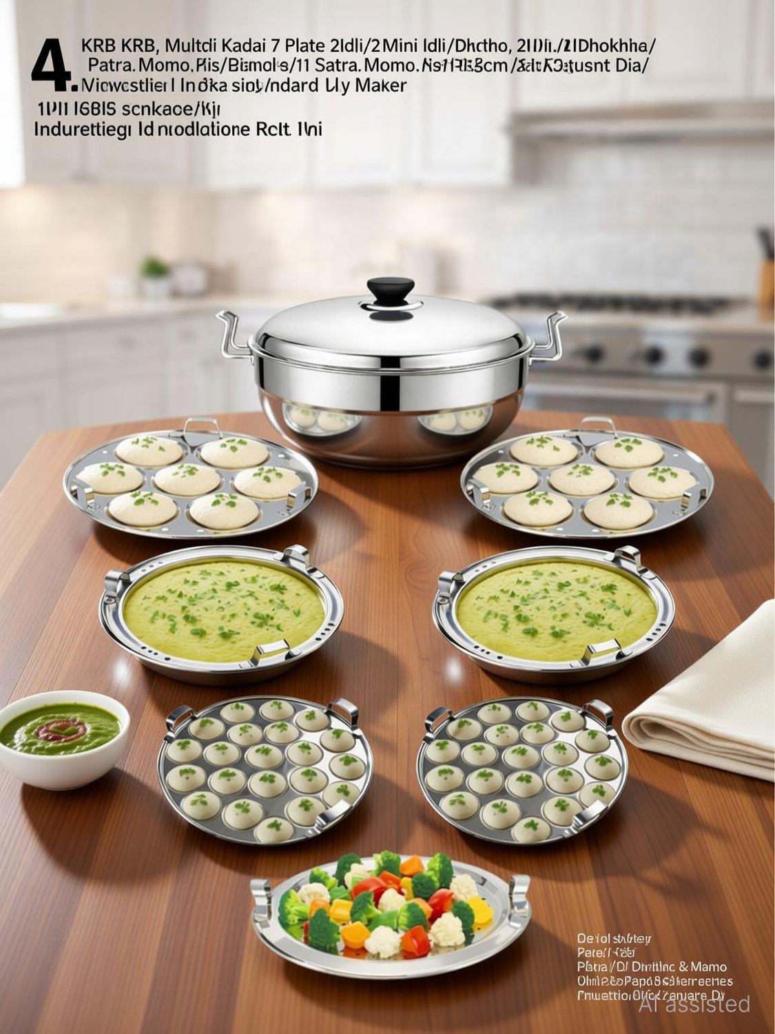 Image of MITHALI Induction & Standard Idli Maker (7 Plates , 14 Idlis )