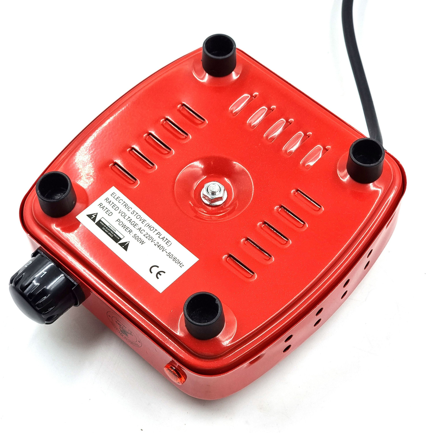 Image of TRENDING TREASURES 500 W Radiant Cooktop Jog Dial (Red, 500W Red Cooktop Hotplate / Coil Heater / Charcoal Burner Stove Size: Small)