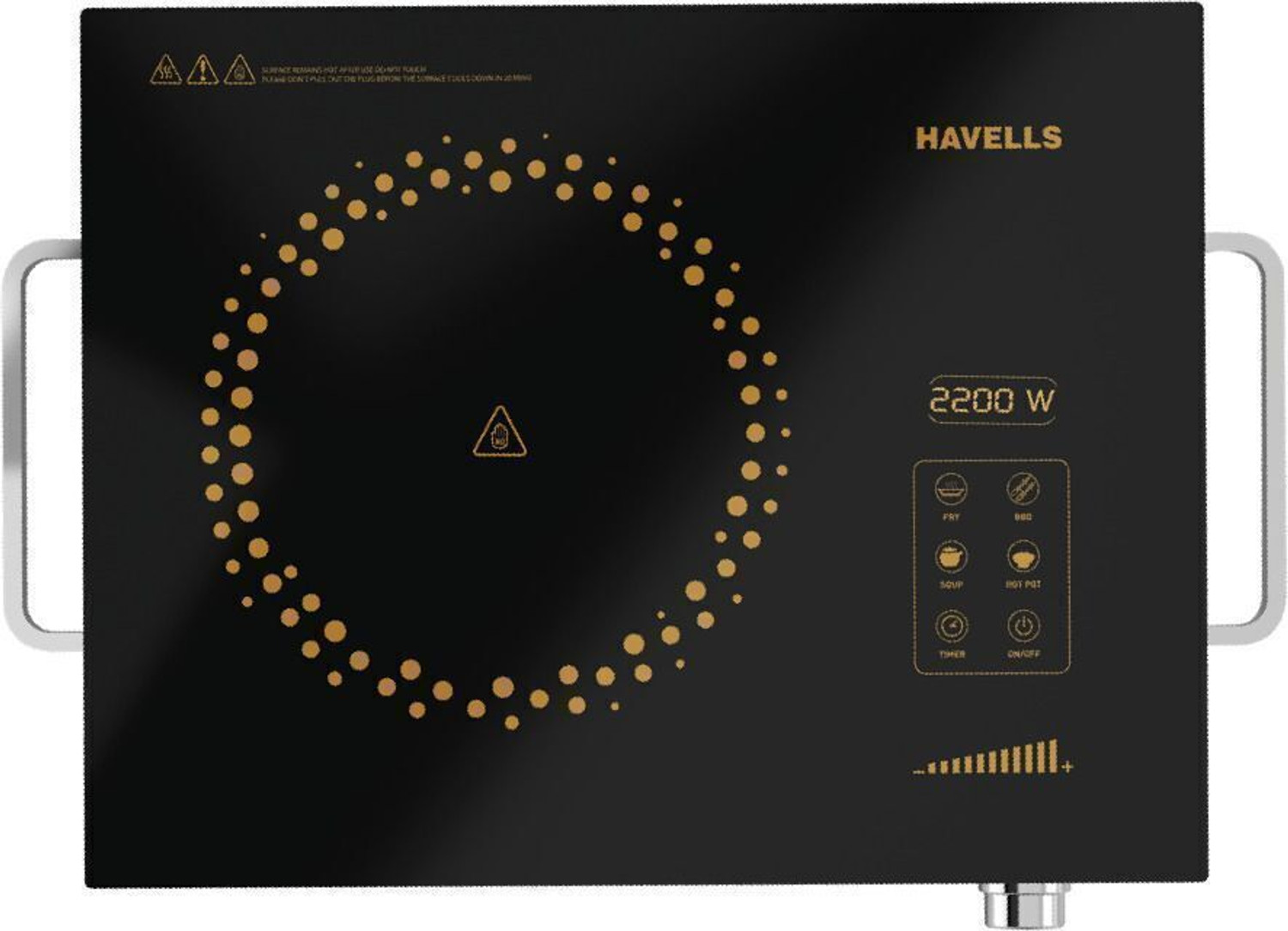 Image of HAVELLS 2000 W Induction Cooktop Touch Panel (Black, Evo Cook TC20 (GHCICEMK200))