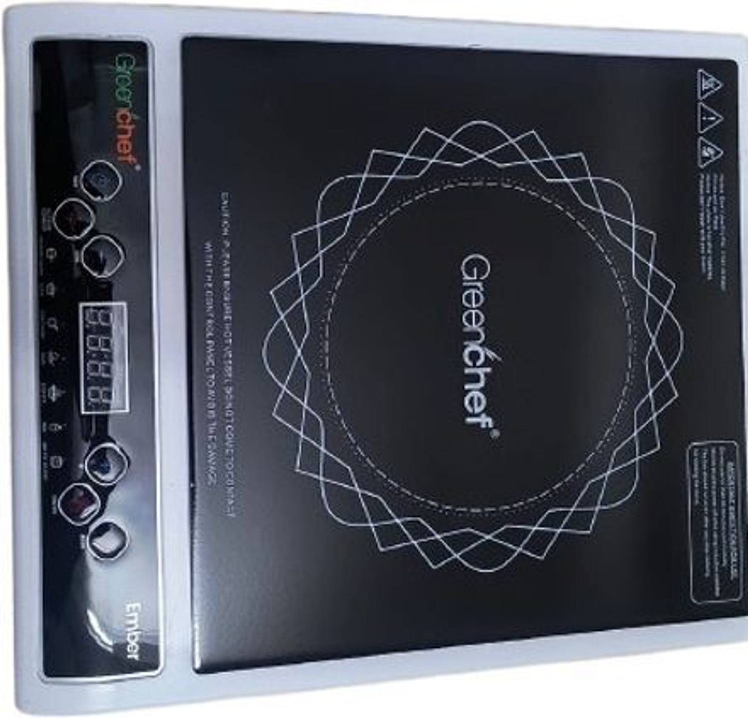Image of Greenchef 1800 W Induction Cooktop Push Button (White, Ember)