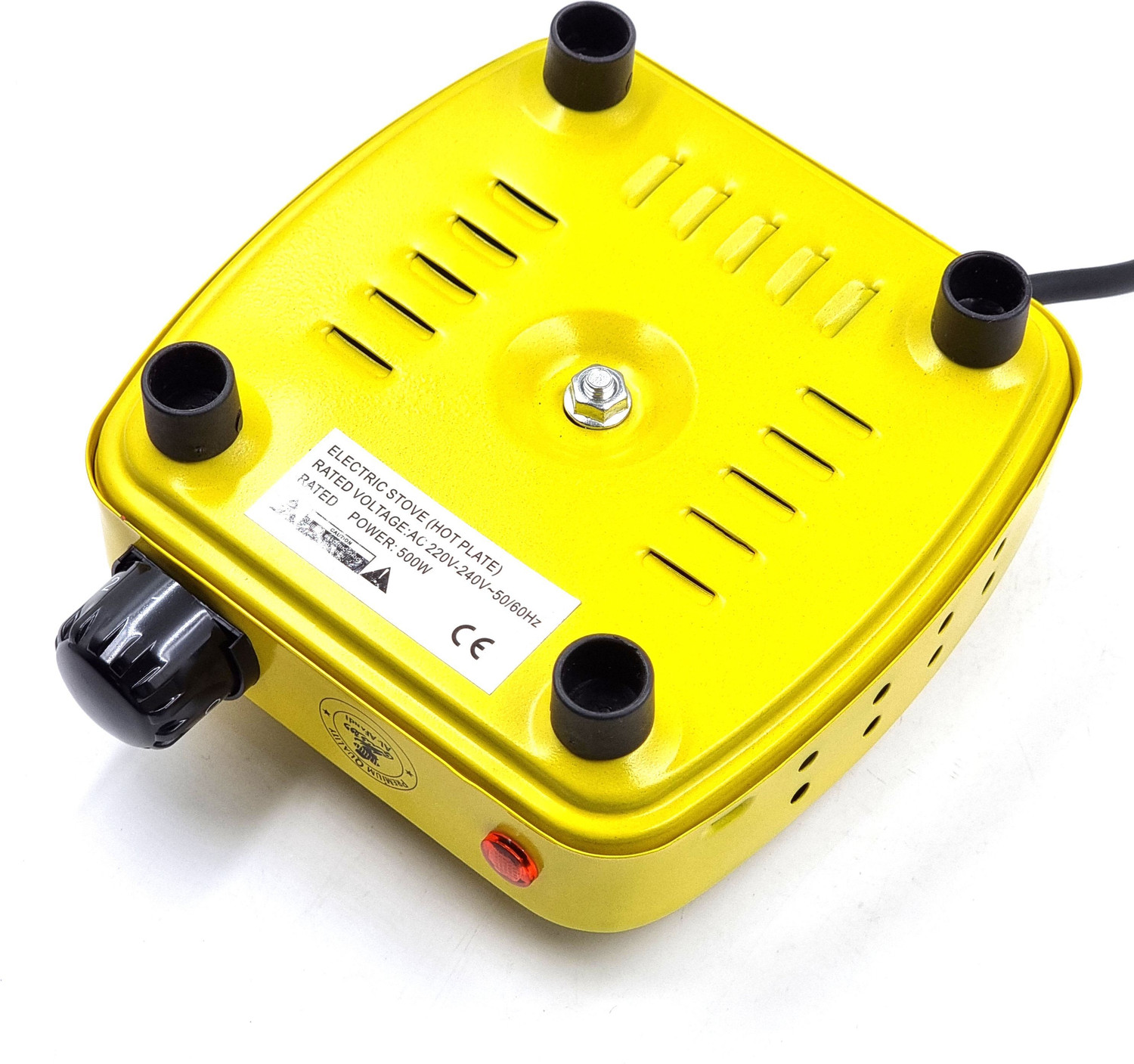 Image of TRENDING TREASURES 500 W Radiant Cooktop Jog Dial (Yellow, Yellow 500W Instant Coal Heater Hookah Charcoal Burner BBQ Coal Starter)