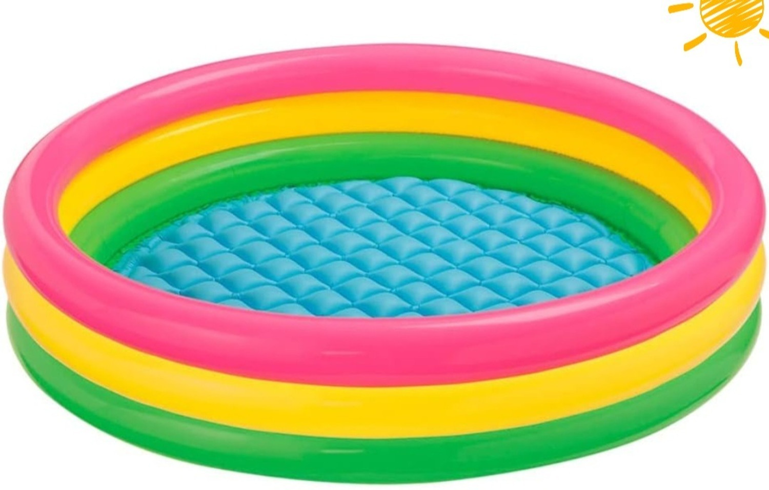 Image of EDENGLOW 8.5 FT. Bath tub for Baby Inflatable Rectangular Pool with Air Pump Family Pool Inflatable Swimming Pool (Blue)