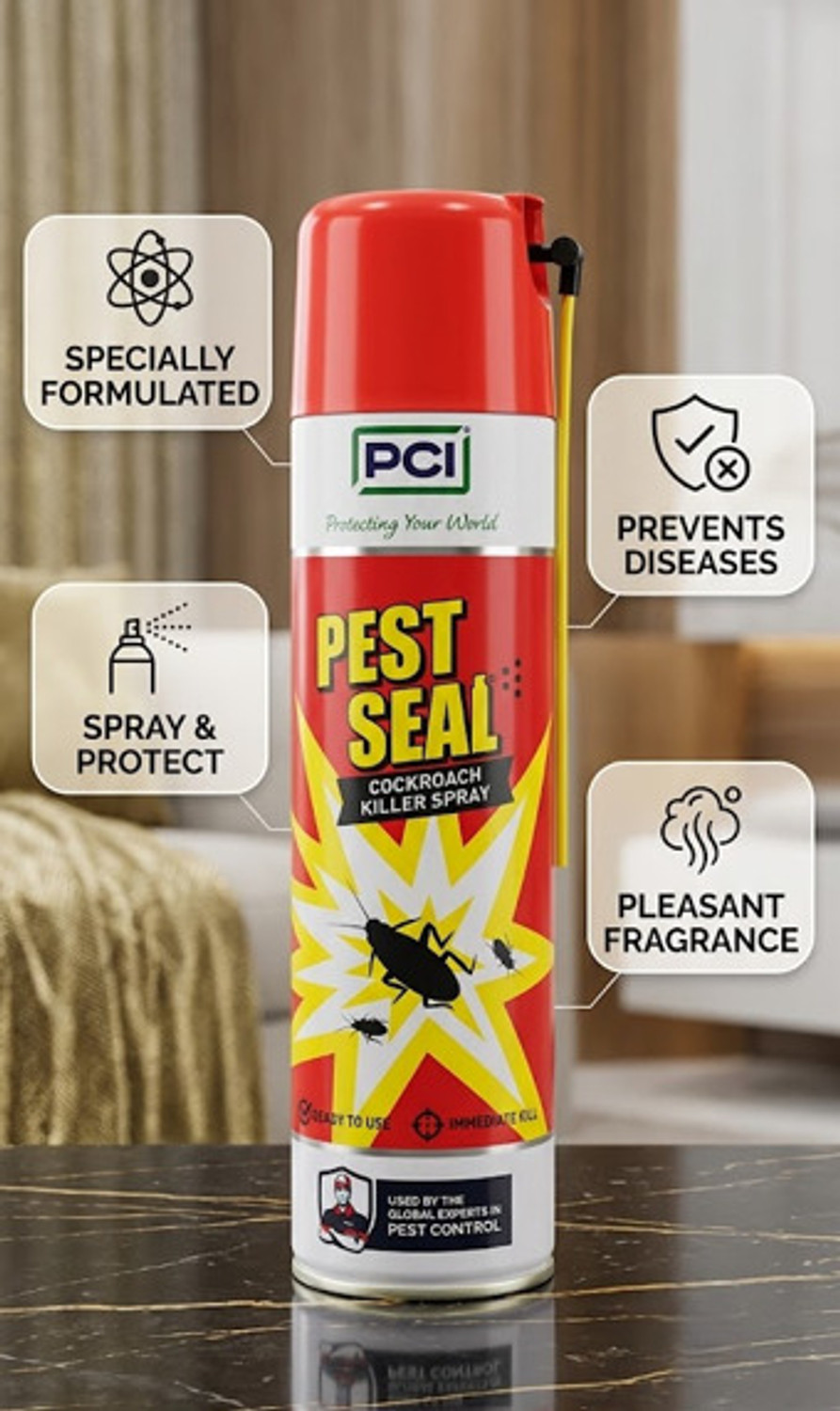 PCI Pest Seal Cockroach Killer Spray 400ML Price in India - Buy PCI Pest Seal Cockroach Kill...