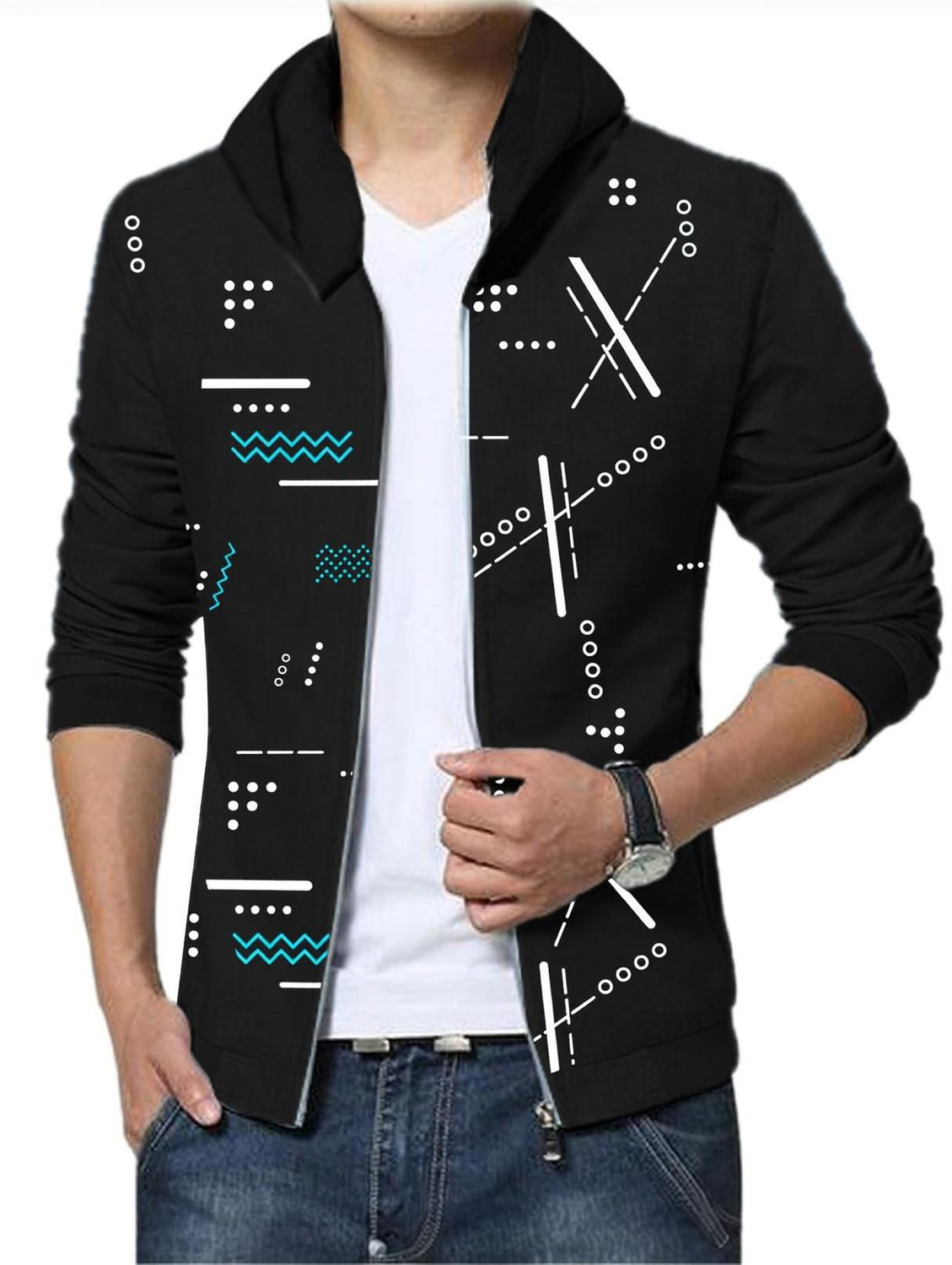 Image of FastColors Men Printed Sports Jacket