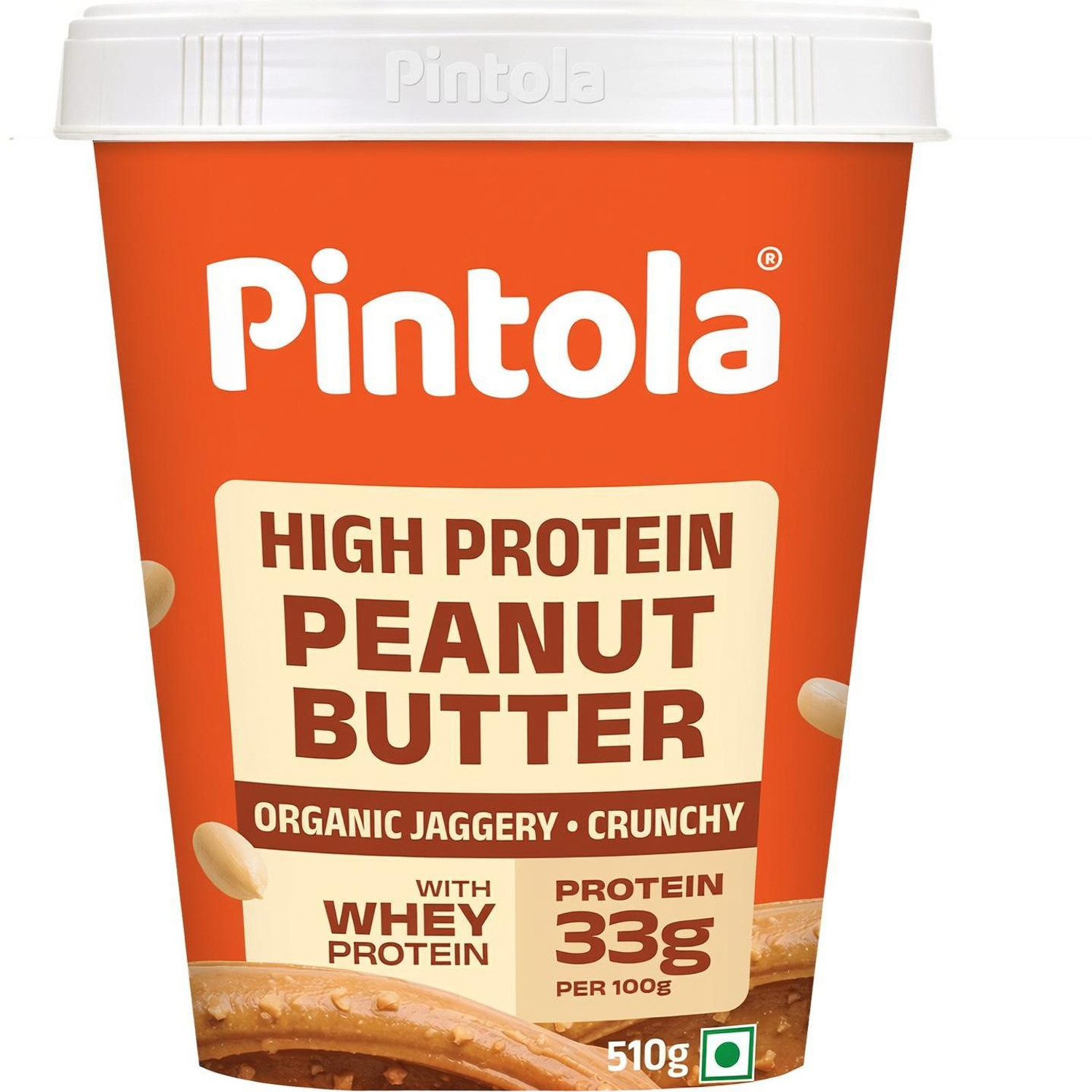 Pintola Jaggery Crunchy Peanut Butter 510g - Image 1