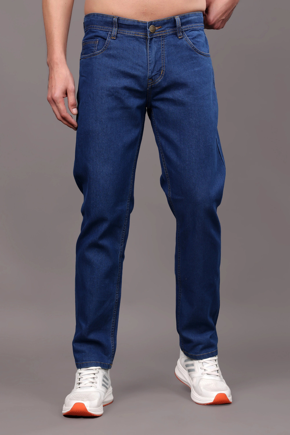 Image of ZAYSH Men Slim Mid Rise Blue Jeans