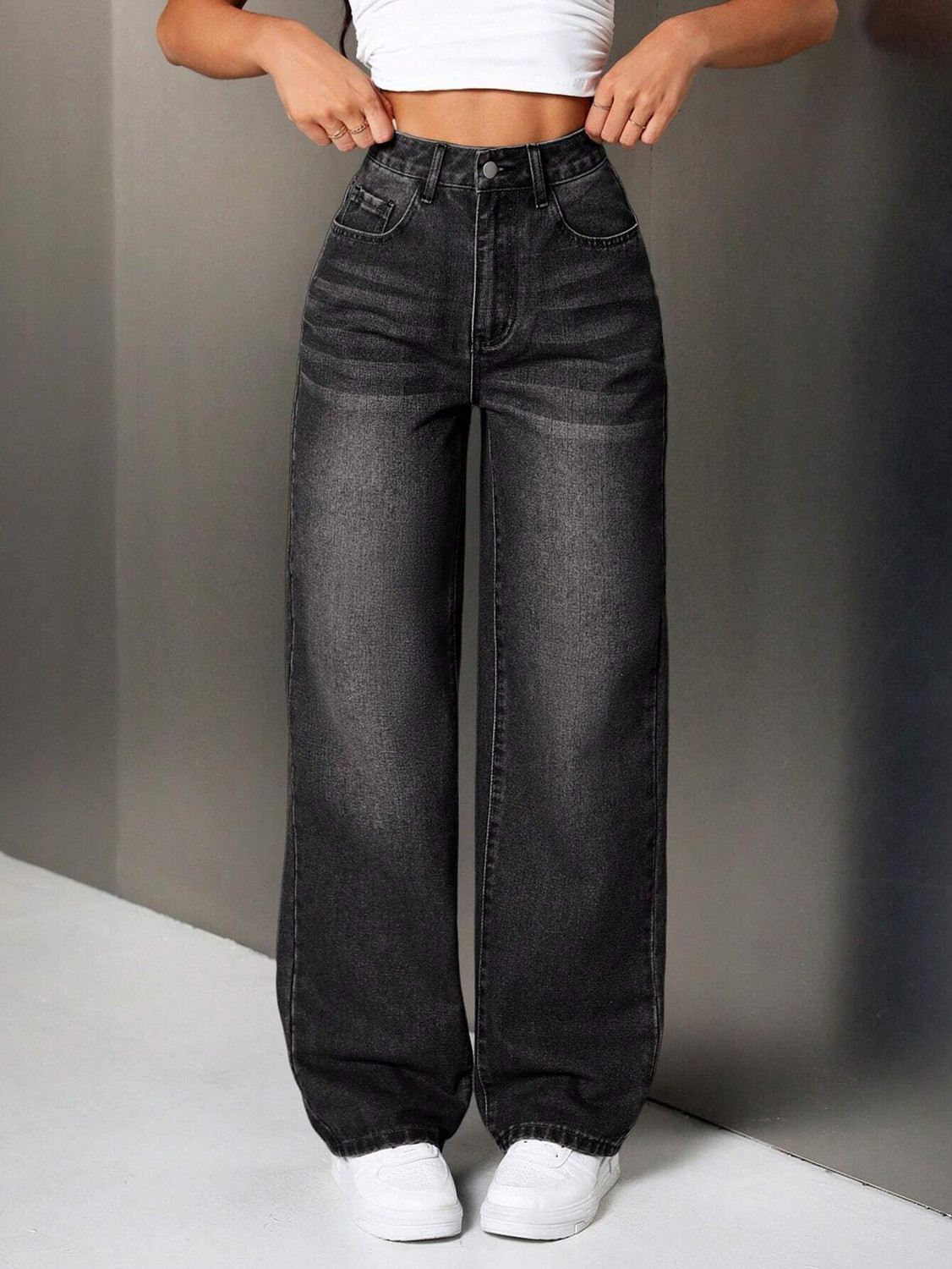 YAMEETFIT Women Regular High Rise Black Jeans - Image 1