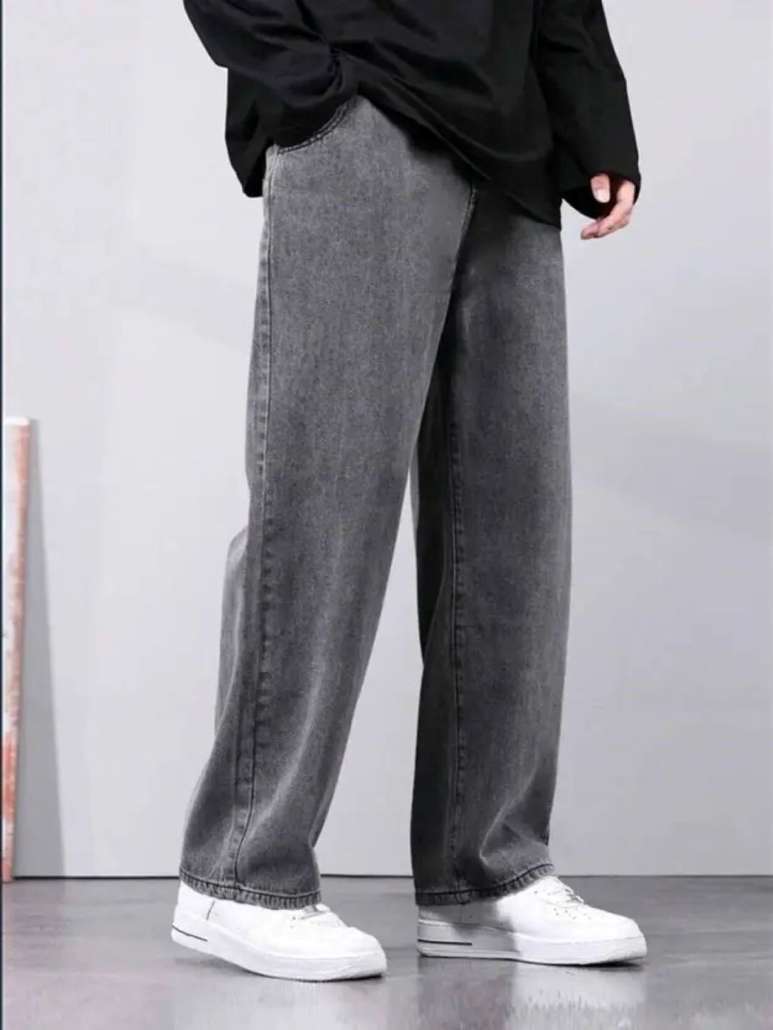 comfits Loose Fit Men Grey Jeans - Image 5