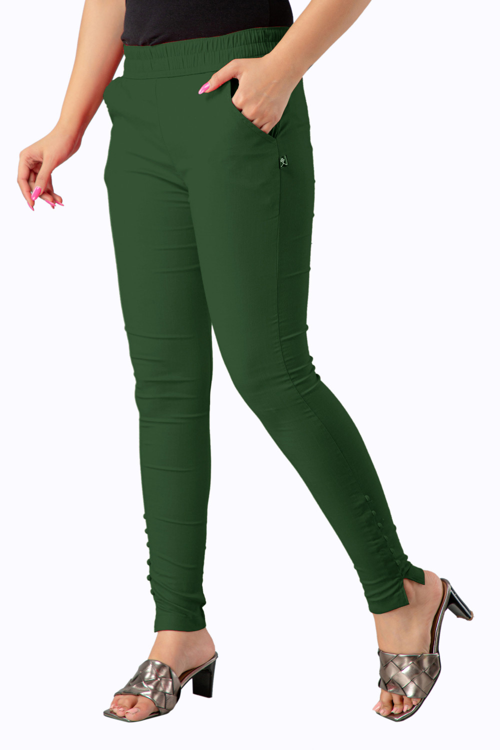 Image of GO COLORS Green Jegging (Solid)