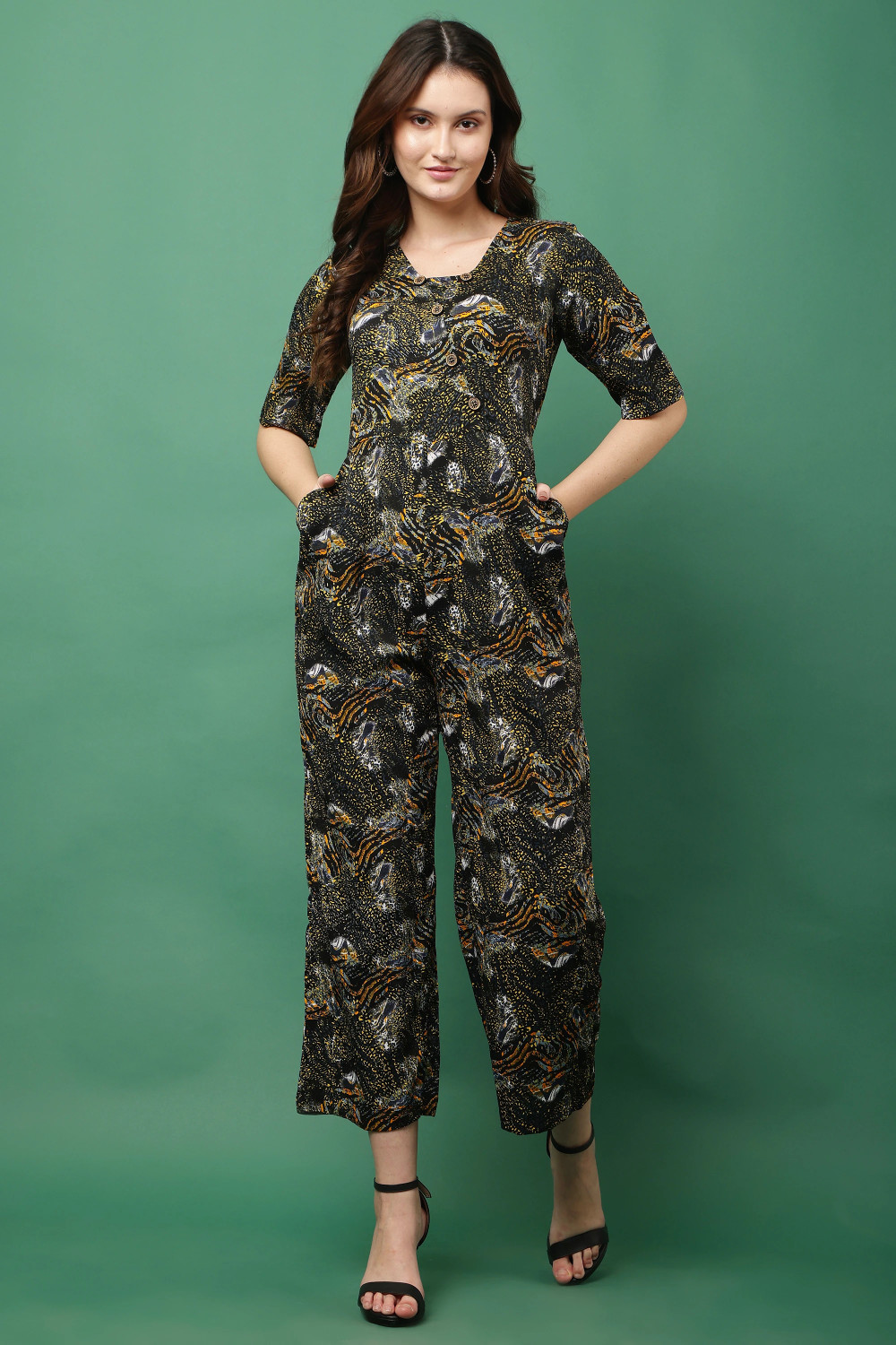 Image of savro Printed Women Jumpsuit