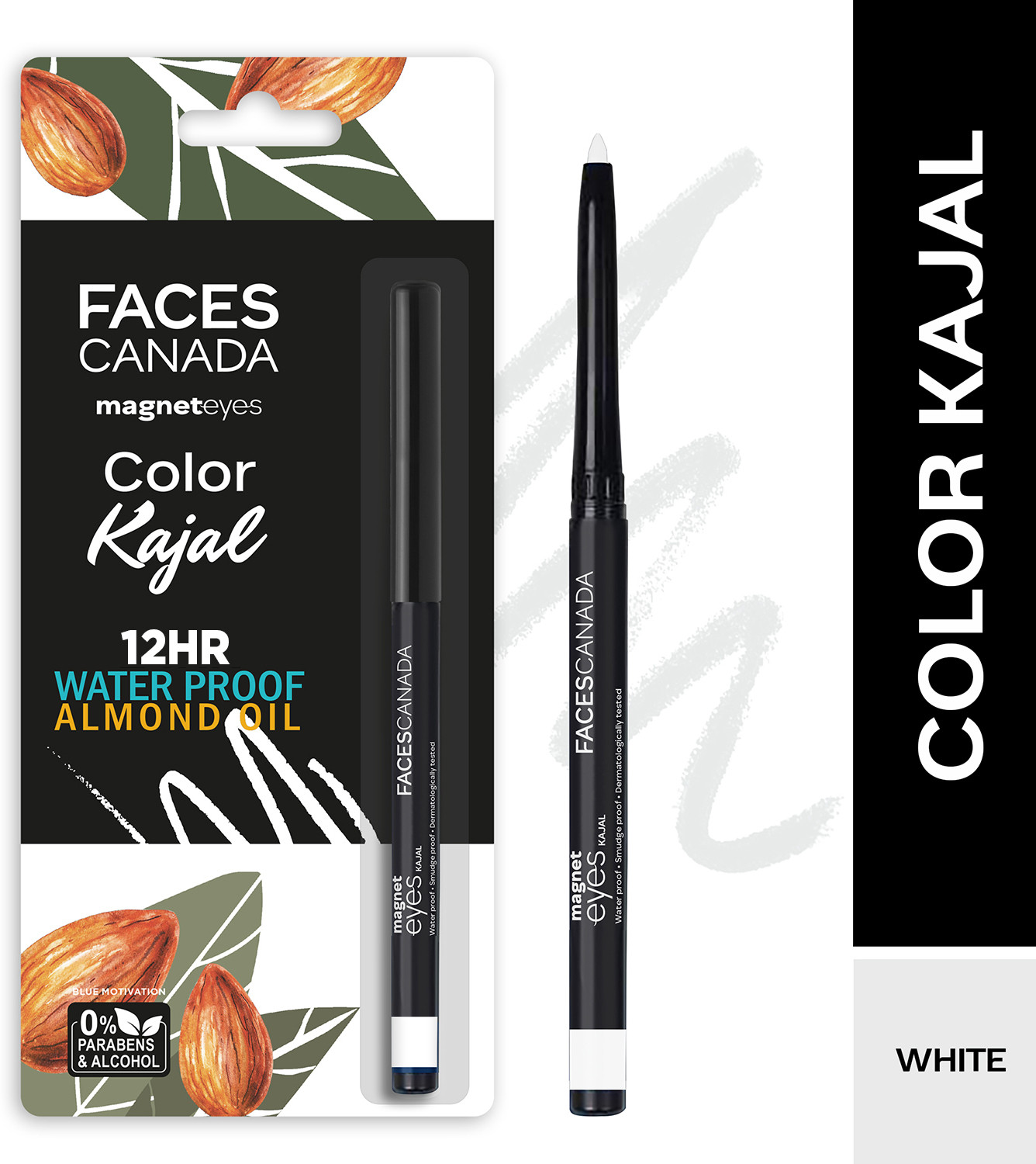Image of MARS Highly pigmented smudge proof With Free Sharpner Kajal Black and White (Shade-03, Shade-04, 2.8 g)