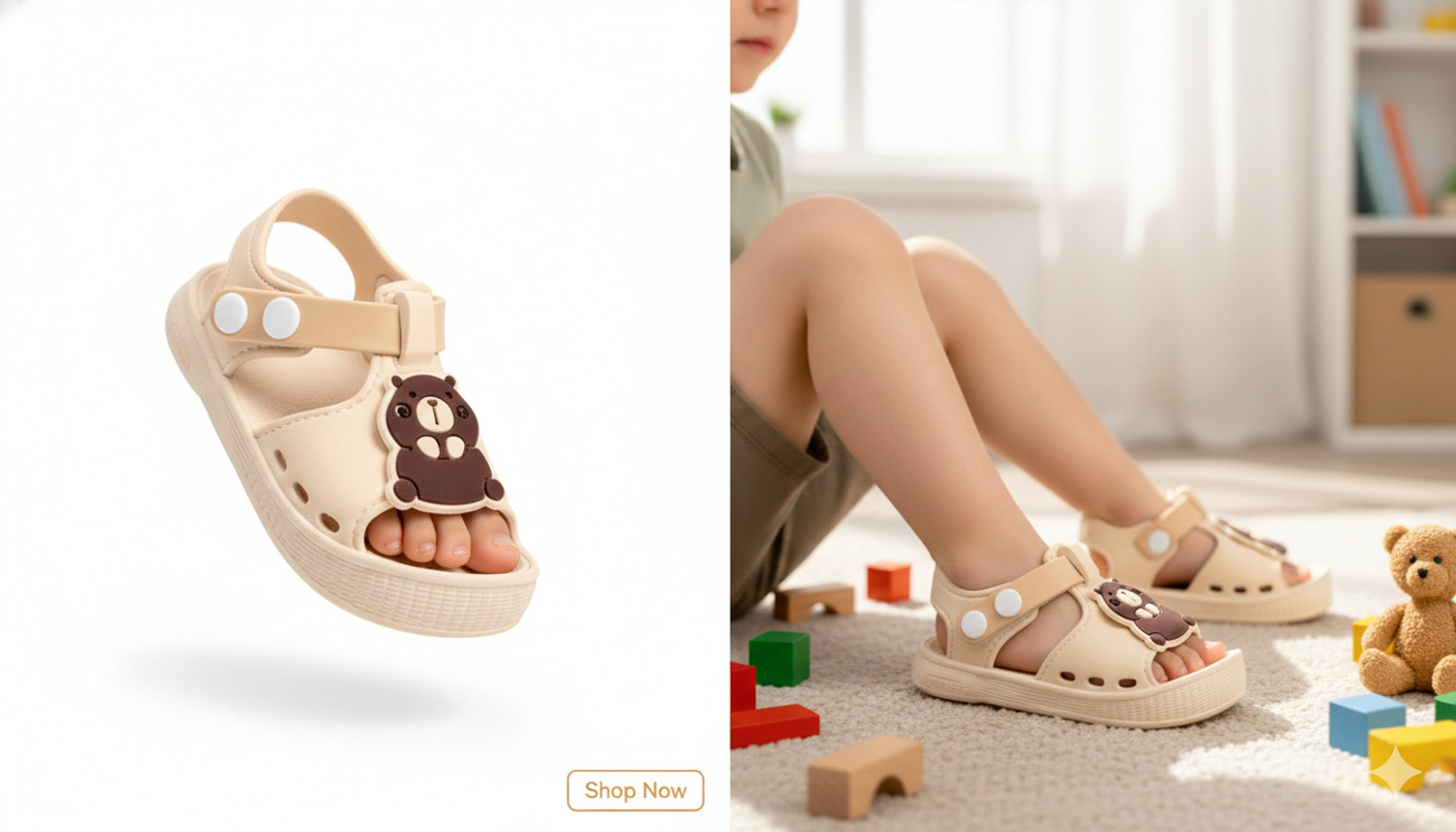 Image of Rizona Goofy Sling Back Clogs For Boys & Girls (Dark Green , 2-2.5 Years)