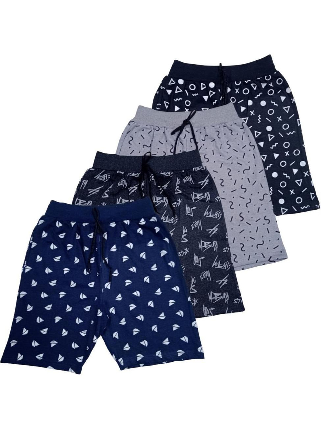 Image of Jisha Short For Boys Casual Solid Polyester (Multicolor, Pack of 3)