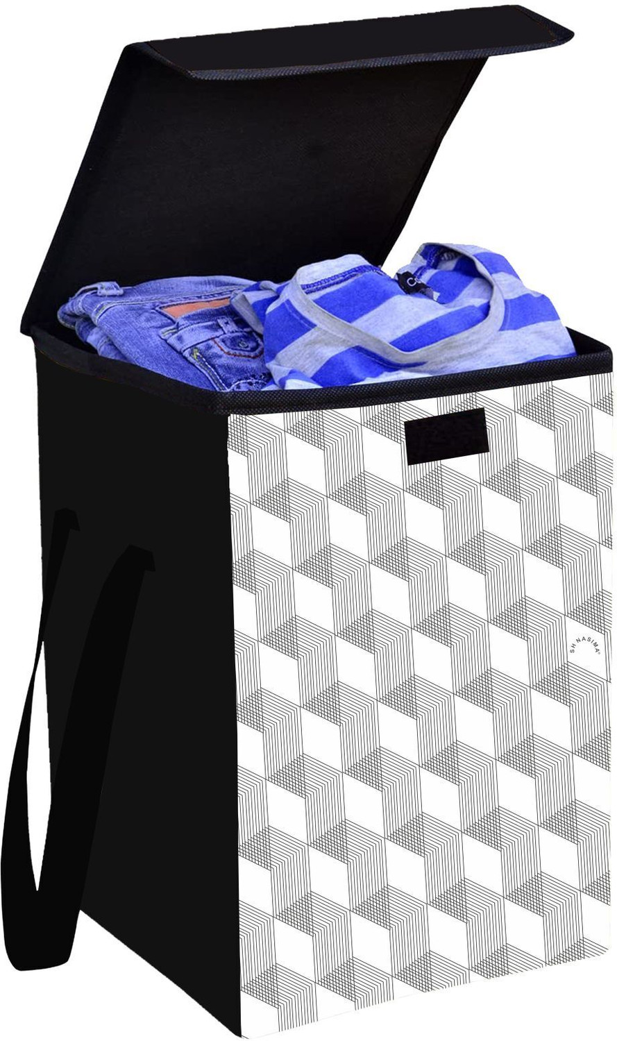 Image of Nilkamal 35 L Blue Laundry Basket (Plastic)