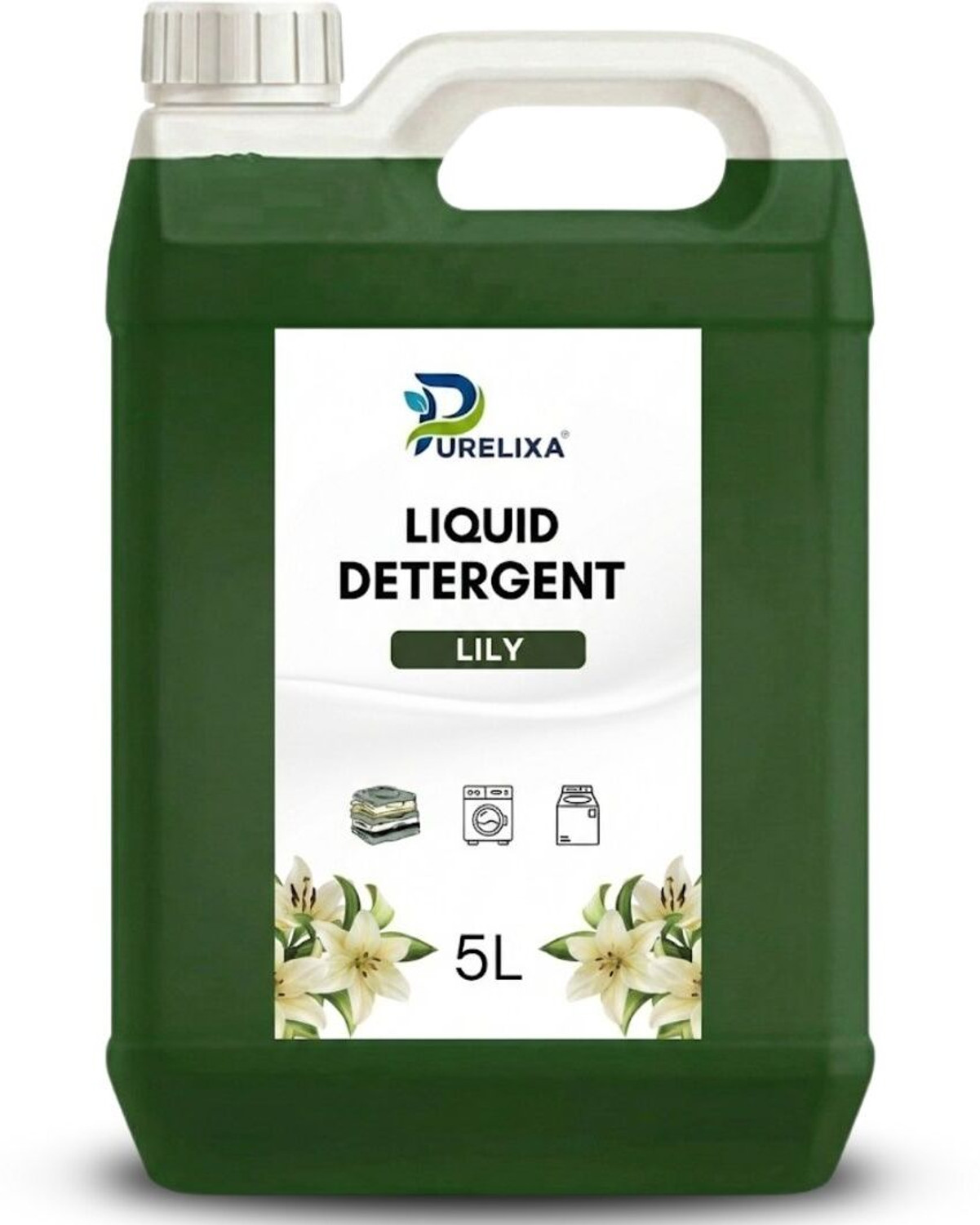 Image of vermliquids Liquid Detergent For All Type Washing Machines - Active Cleaning Formula Jasmine Liquid Detergent (2 x 5000 ml)