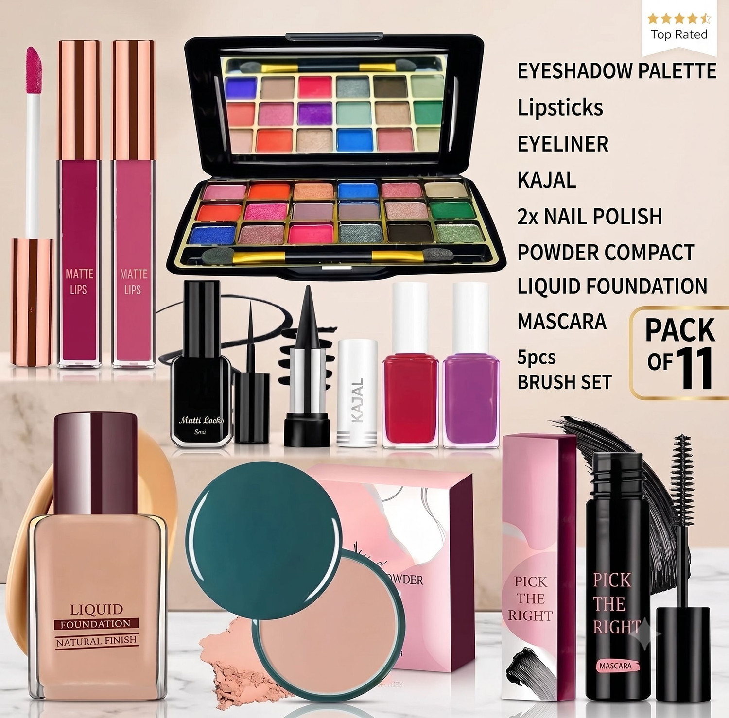 lately Makeup Kit Sets One-stop Beauty Package for Beginners and Professionals...