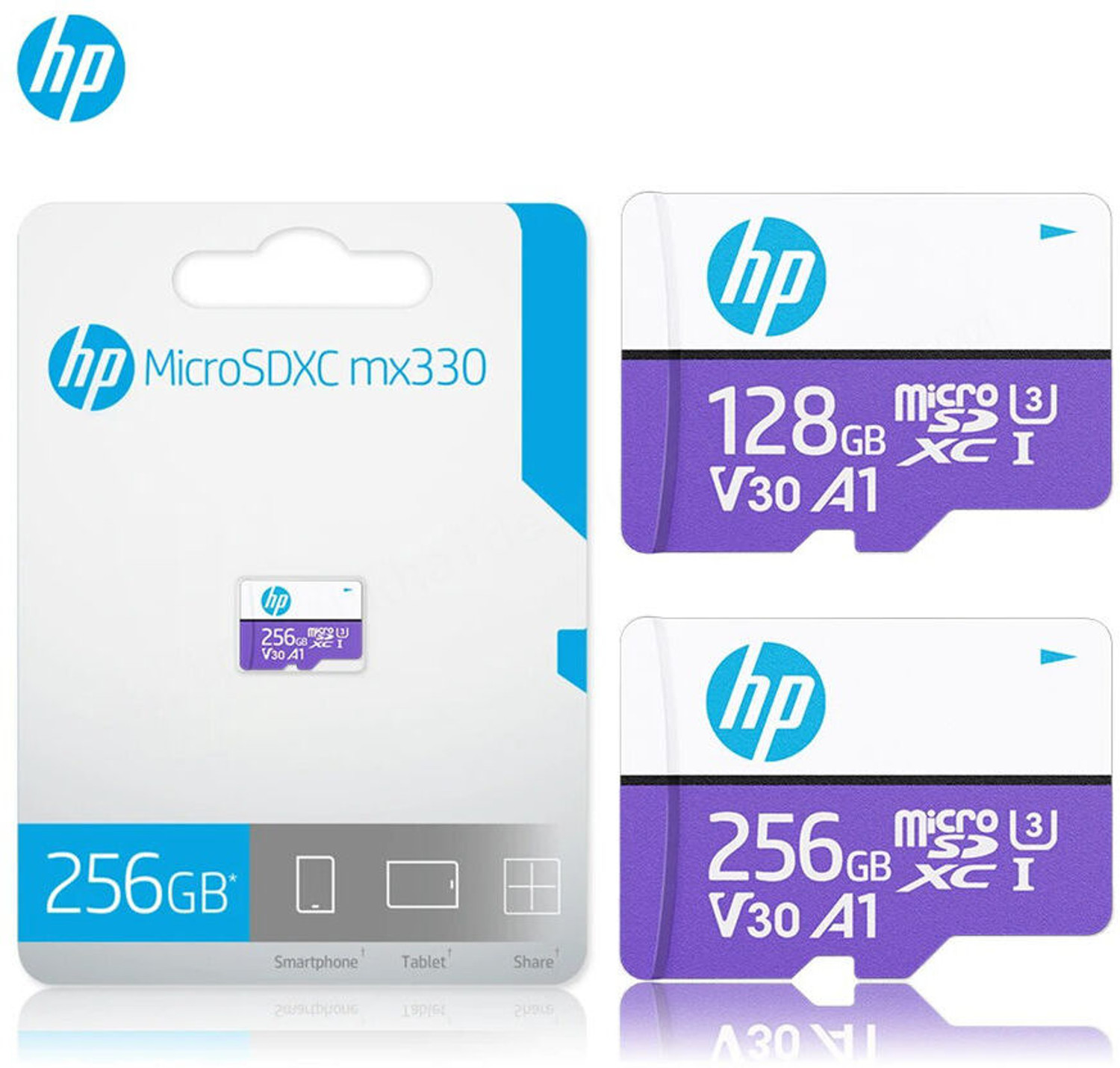 Image of HP MX330I V30 256 GB MicroSDXC Class 10 100 MB /s Memory Card Compatible with Gaming Console, Camera, Tablet, Mobile