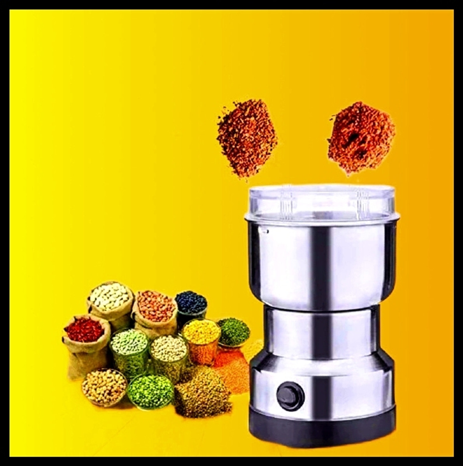 Image of Manasa Coffee Spice Nuts Grains Bean Grinder Mixer (300W) 300 W Juicer Mixer Grinder (By Mini Stainless Steel Coffee Spice Nuts Grains Bean Grinder Mixer | 1 Jar | Silver)