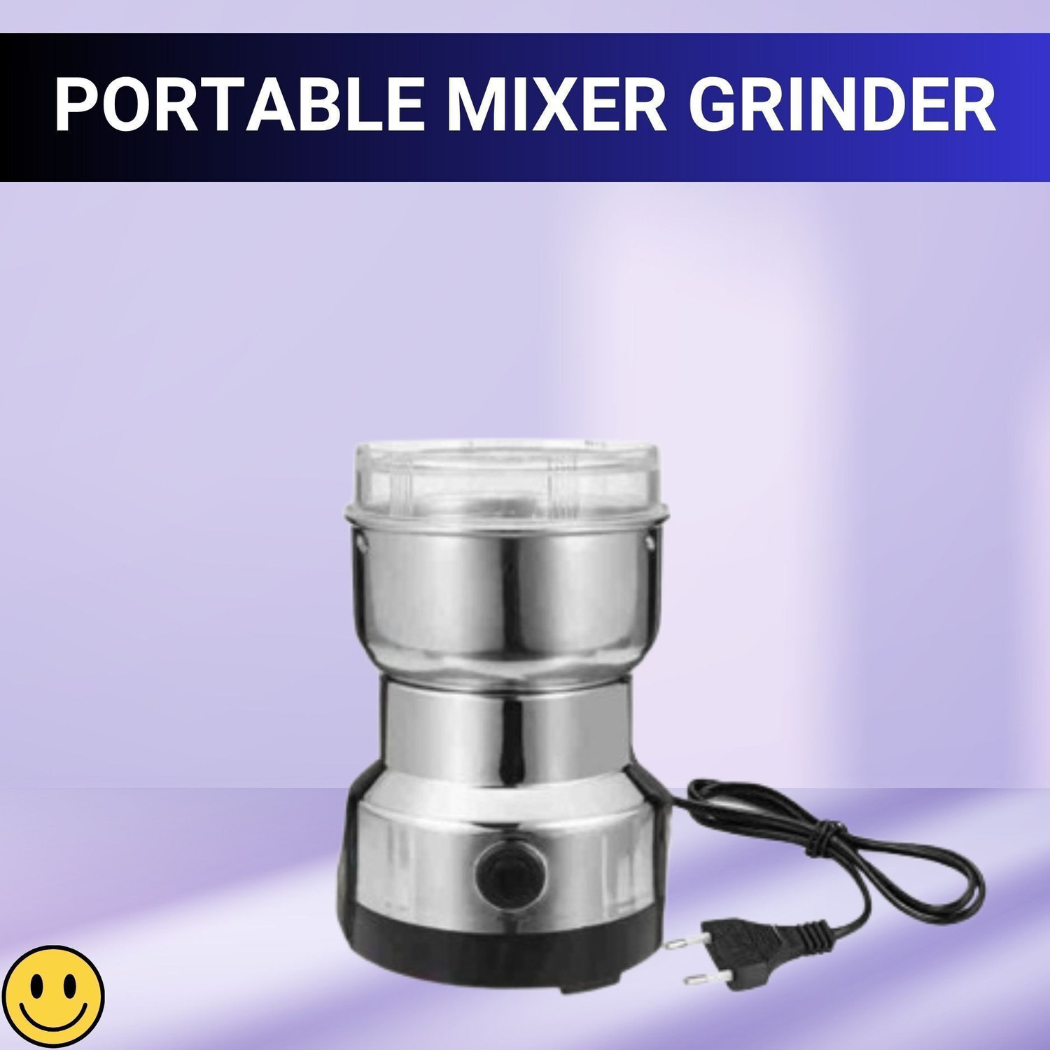 Image of PARADISEECOM Electric Mixer Grinder & Coffee Maker for Kitchen Masala,Fruit &Onion GarlicA475 200 W Juicer Mixer Grinder (Electric Mixer Grinder & Coffee Maker for Kitchen Masala,Fruit &Onion GarlicE475 | 1 Jar | Silver)
