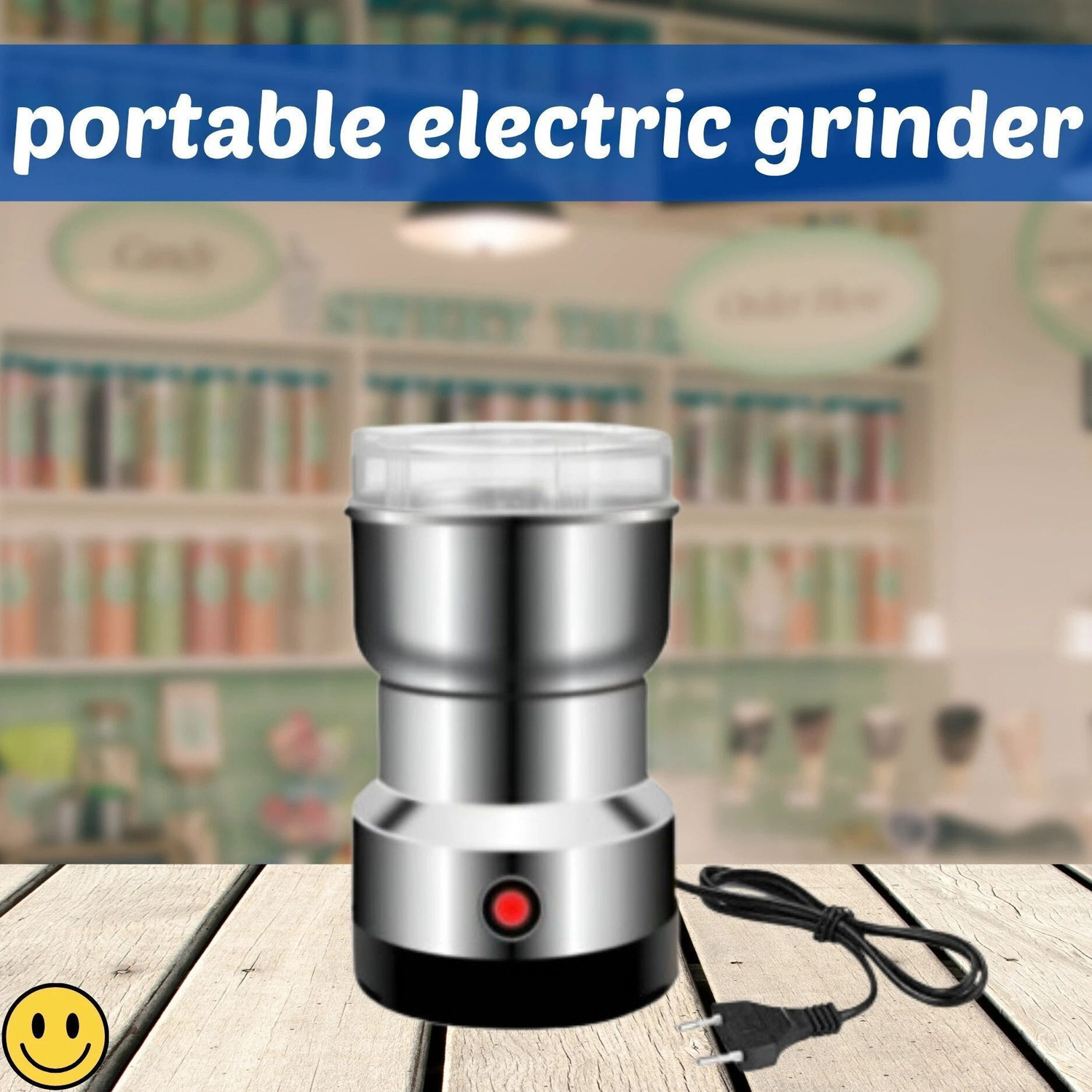 Image of Elvara creations Mini Mixer Grinder 800 W Juicer Mixer Grinder (Mini Spice, Dry Masala Grinder | 1 Jar | Silver)