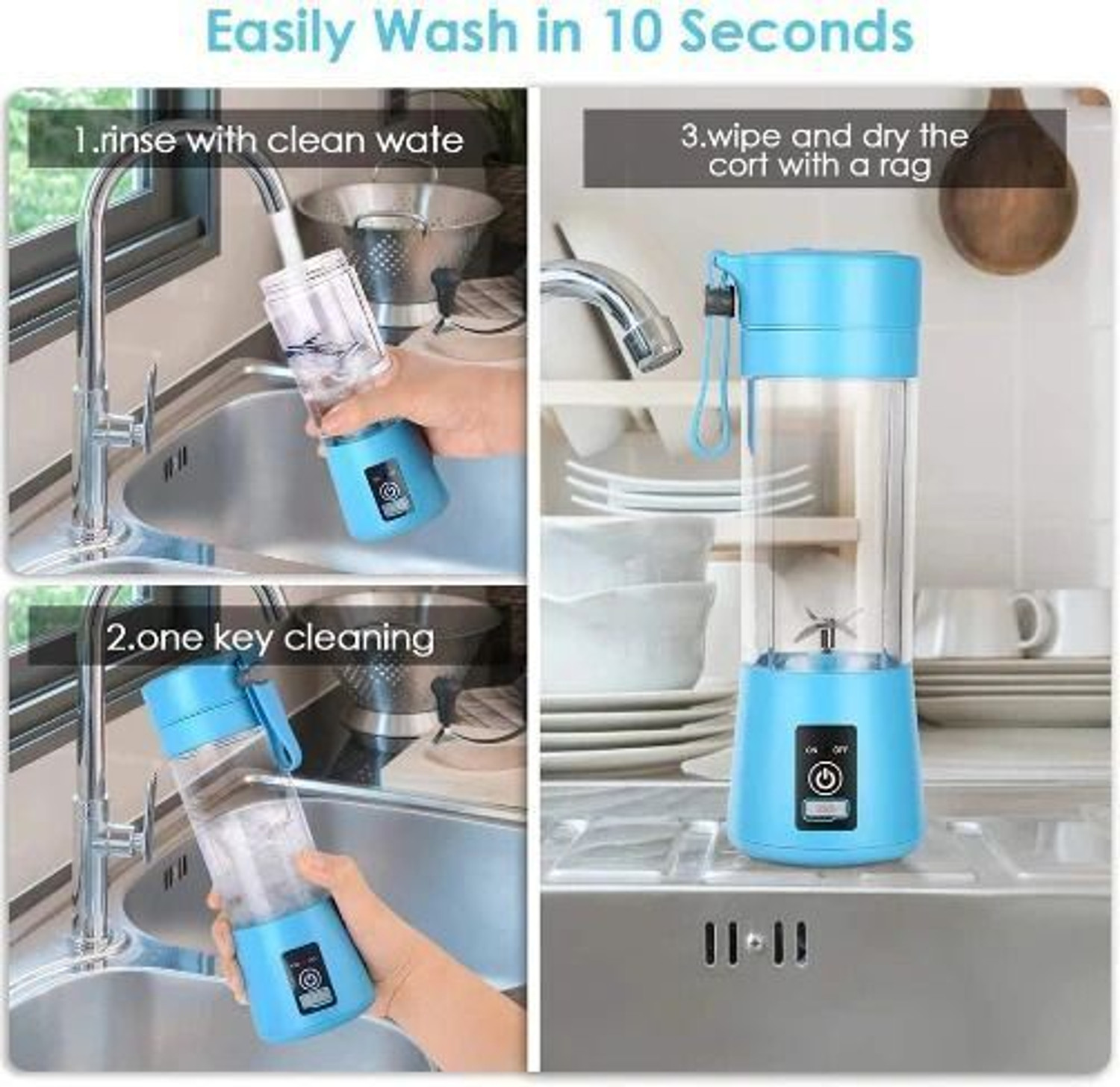 Image of SS brother Pro Fruit Juicer 200 W Juicer Mixer Grinder (AHU 880U RECHARGEABLE PORTABLE USB JUICER BOTTLE SLECTRIC MIXER BLENDER GRINDER | 1 Jar | Multicolor)