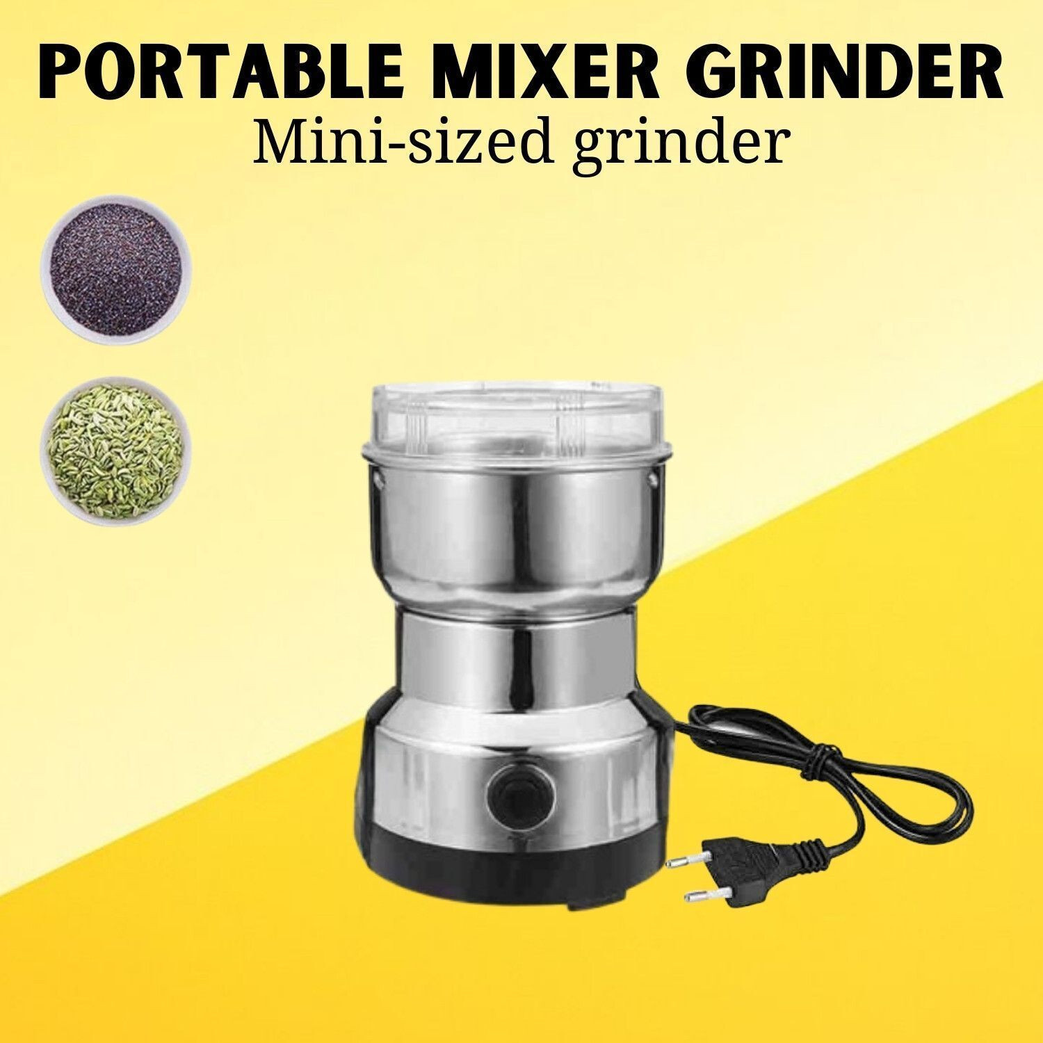 Image of HSH GOLDI Ult-31 150 W Juicer Mixer Grinder (Spice Grinder Electric Coffee Grinder & Juicer-Silver | 1 Jar | Silver)