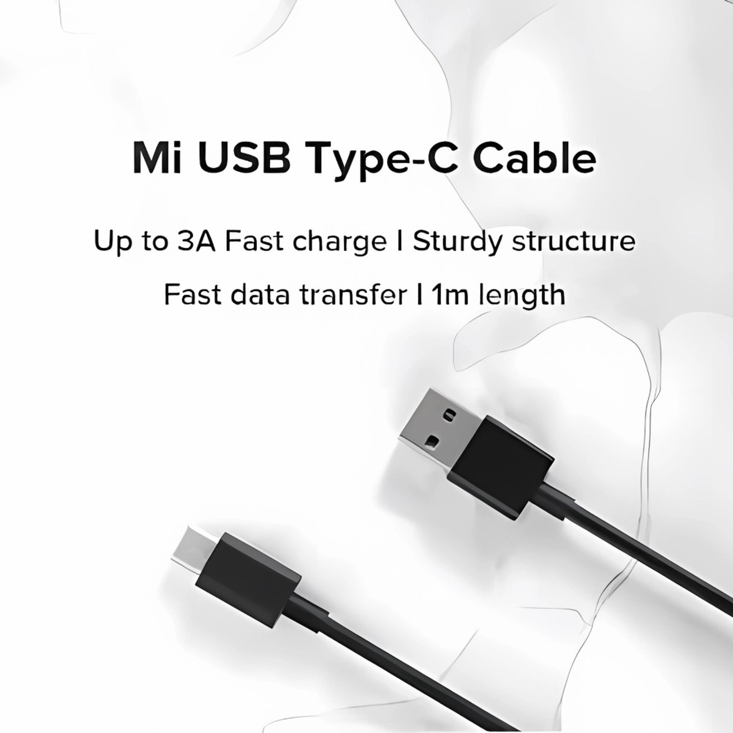 Image of REDMI Type C 1 m USB TYPE C FAST CHARGING CABLE (Compatible with ALL DEVICES, Black, USB Type A To USB Type C)