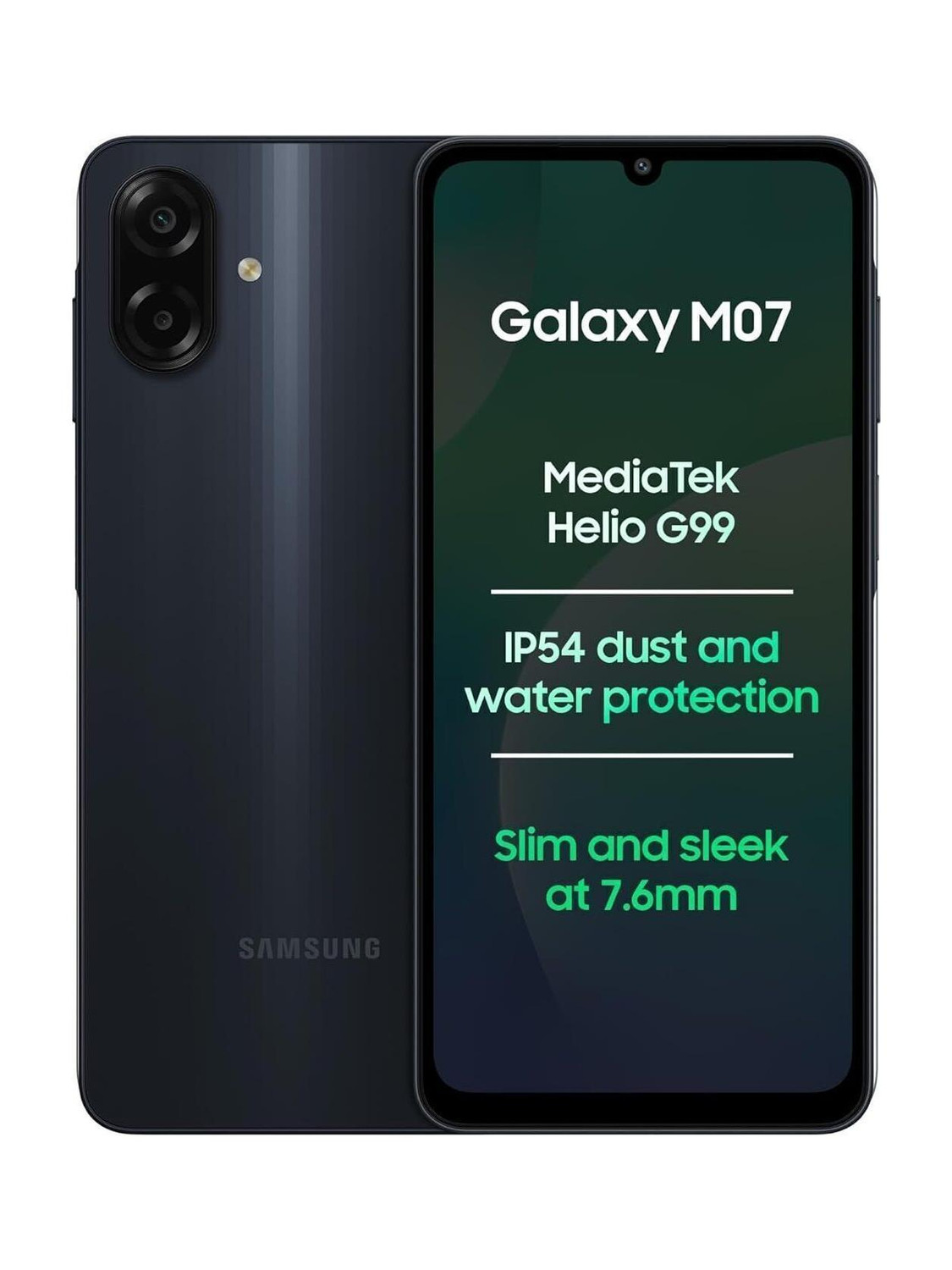 Samsung Galaxy M07 64GB 4GB RAM Black - Image 1