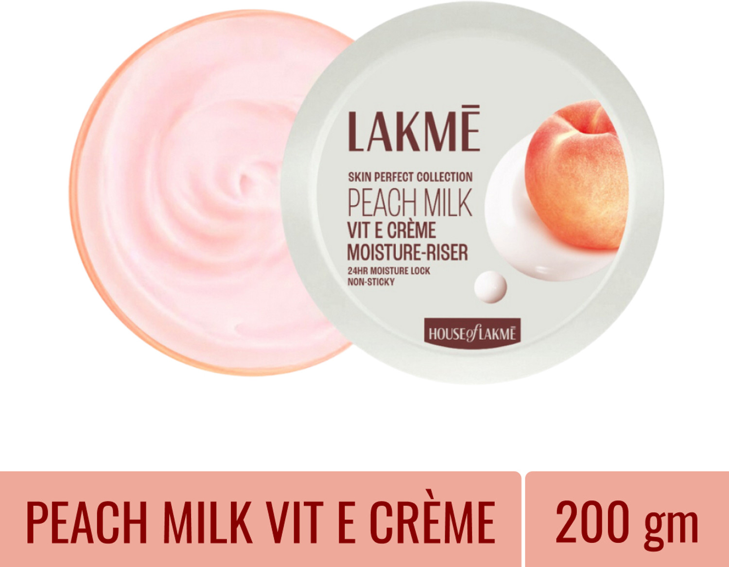 Image of Lakme Peach Milk Vit E Cream Moisturizer LP5 (200 g)